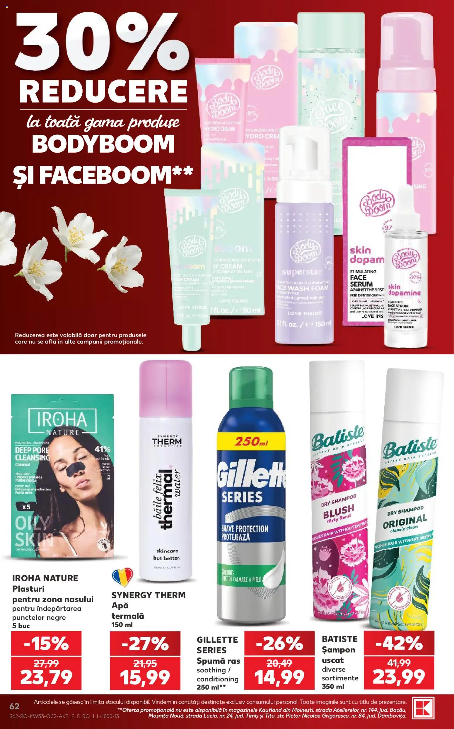 Noul catalog Kaufland – valabil de la 12.08.2026 | Pagină: 62 | Produse: Serum, Body, Blush, Șampon
