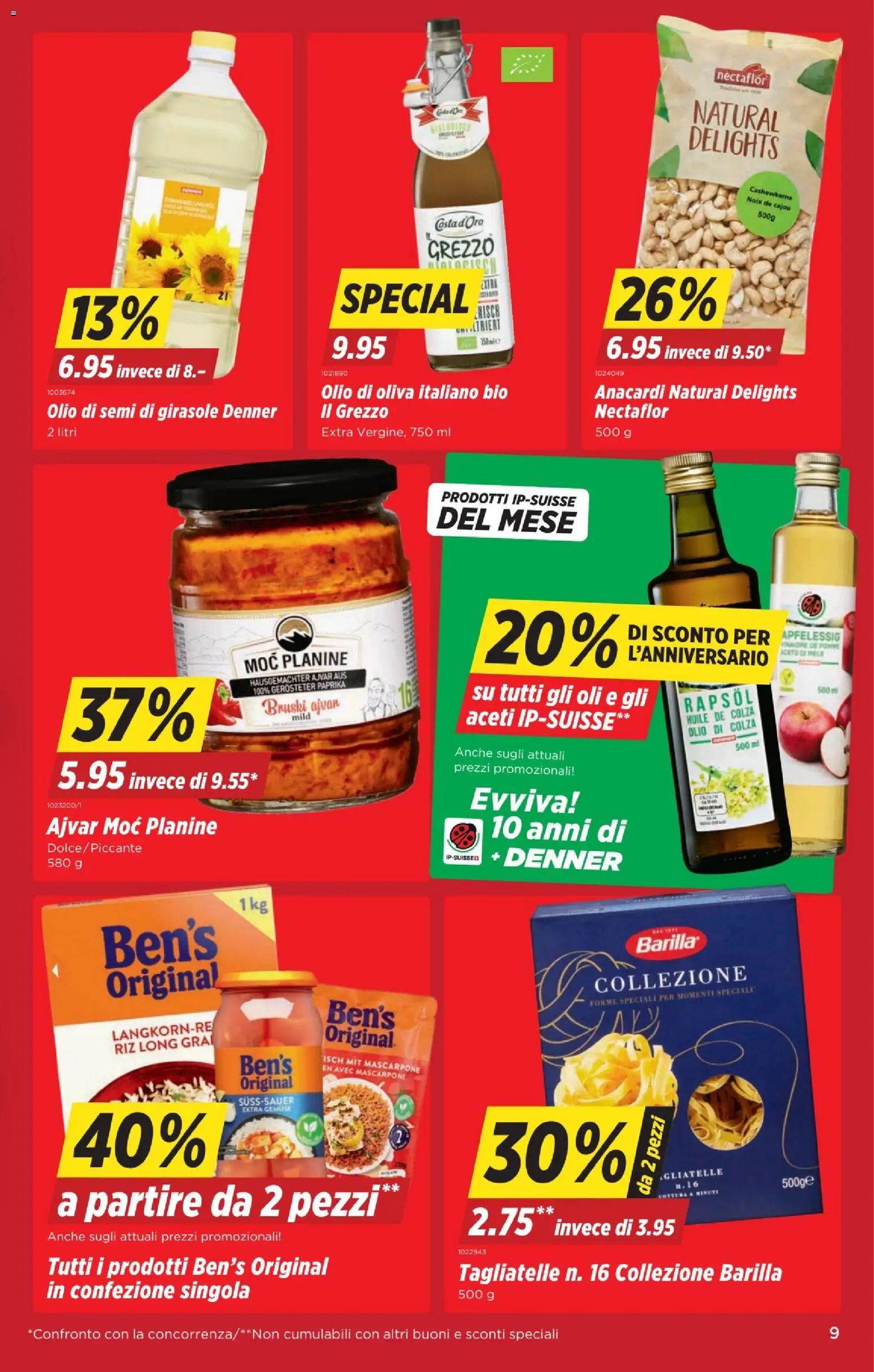 Denner aktionen IT – gültig ab 23.07.2026 | Seite: 9 | Produkte: Mascarpone, Barilla, Rapsöl, Gemüse