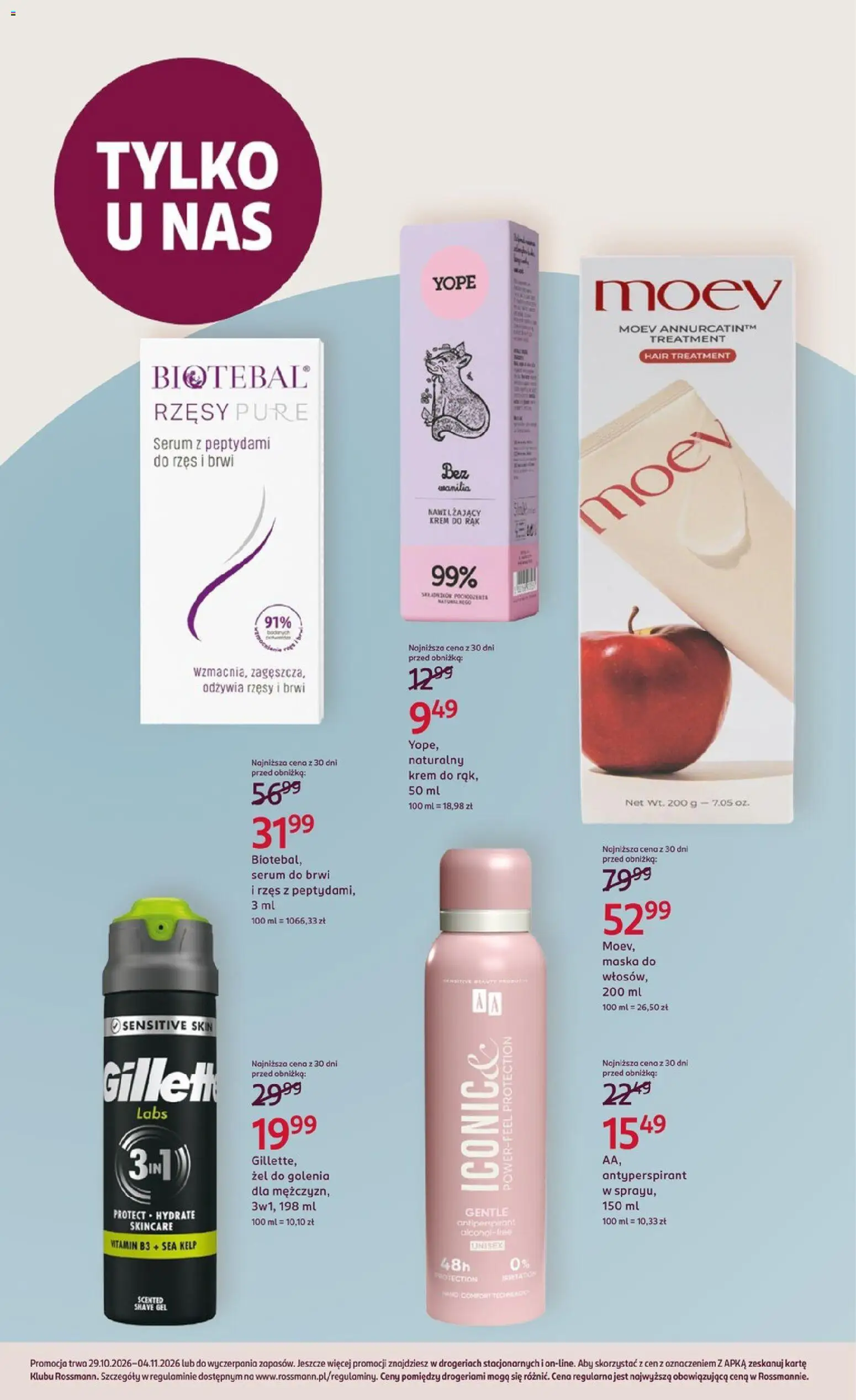 Rossmann gazetka od 29.10.2026 | Strona: 3 | Produkty: Maska, Krem do rąk, Krem, Antyperspirant