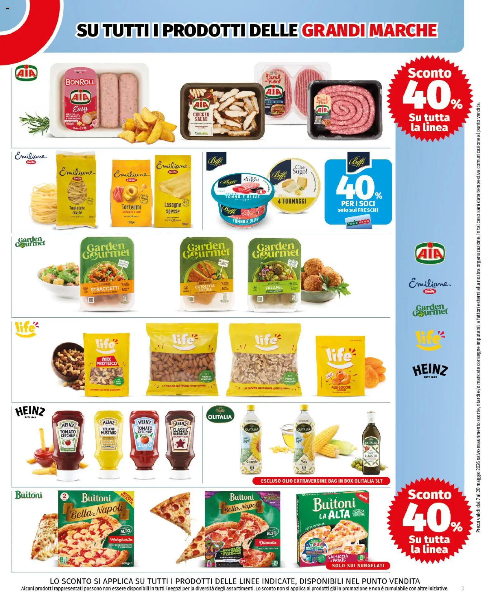 Volantino COOP del 07.05.2026 | Pagina: 3 | Prodotti: Tagliatelle, Patate, Tonno, Mais