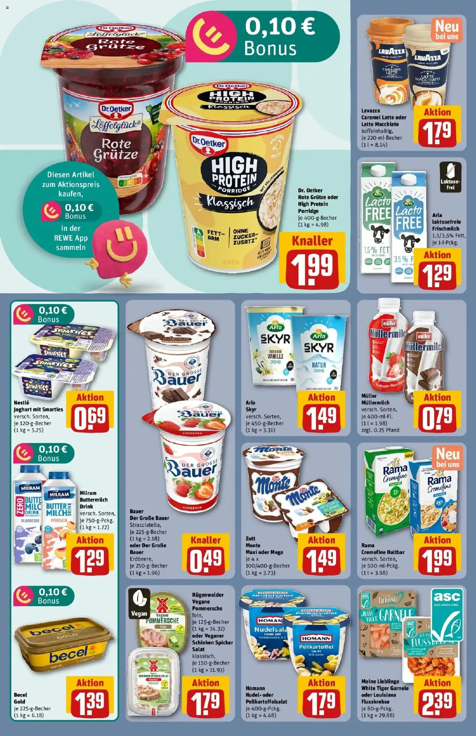 REWE Prospekt ab 31.08.2026 zum Blättern » Angebote | Seite: 14 | Produkte: Lavazza, Joghurt, Smarties, Milram