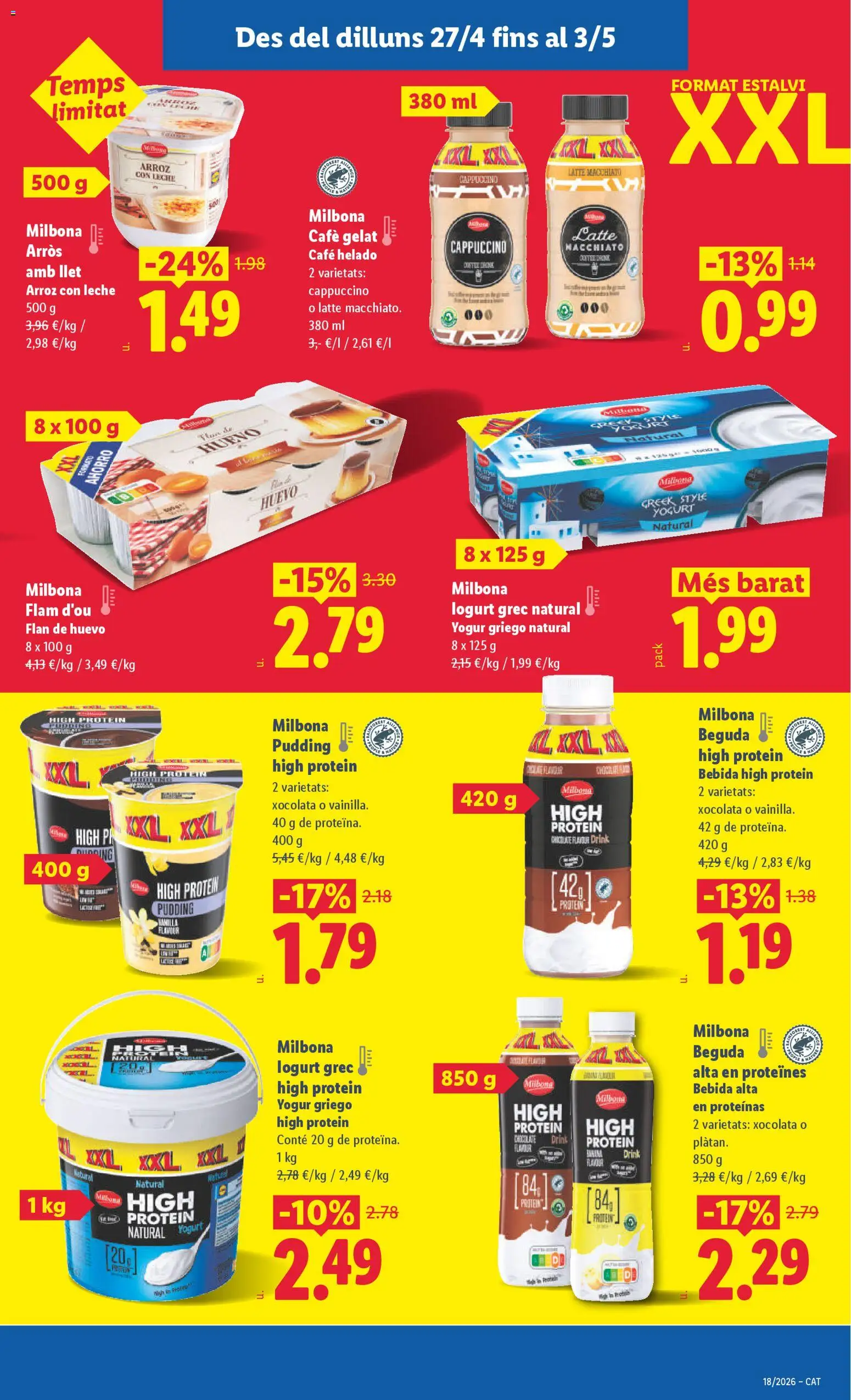 Lidl folleto │ válido desde el 27.04.2026 | Página: 35 | Productos: Yogur, Café, Arroz, Helado