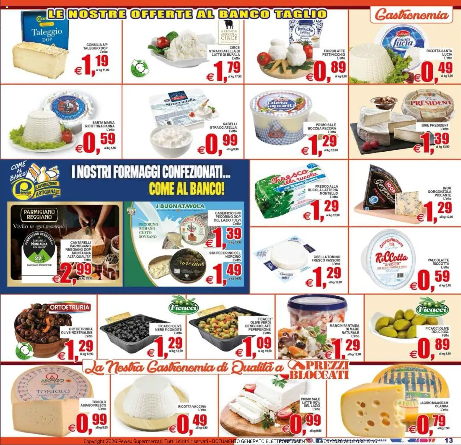 Volantino Pewex del 23/09/2026 | Pagina: 13 | Prodotti: La Molisana, Gnocchi, Lasagne, Olio di Oliva