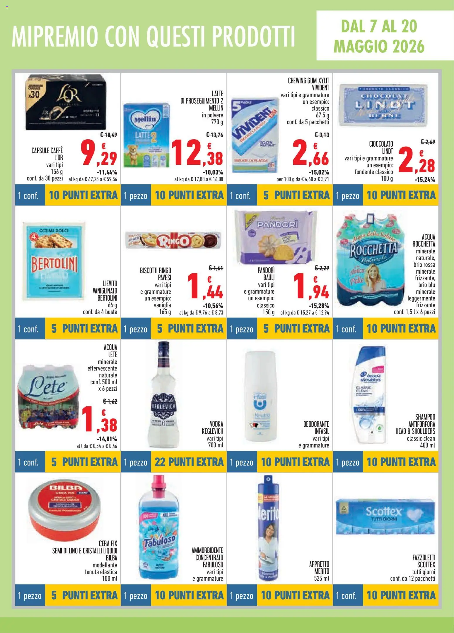 Volantino Conad del 23.04.2026 | Pagina: 7 | Prodotti: Acqua Lete, Cioccolato, Acqua, Pandoro