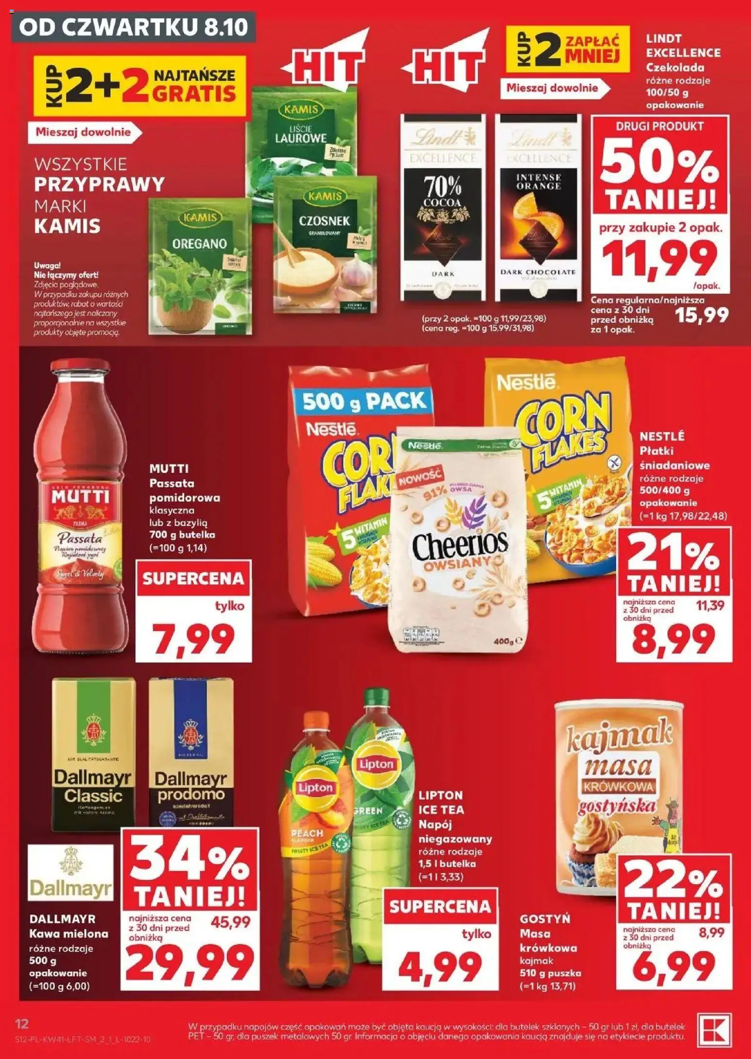 Kaufland aktualna gazetka od 08.10.2026 - od jutra PDF | Strona: 12 | Produkty: Ice Tea, Dallmayr, Bazylia, Kajmak
