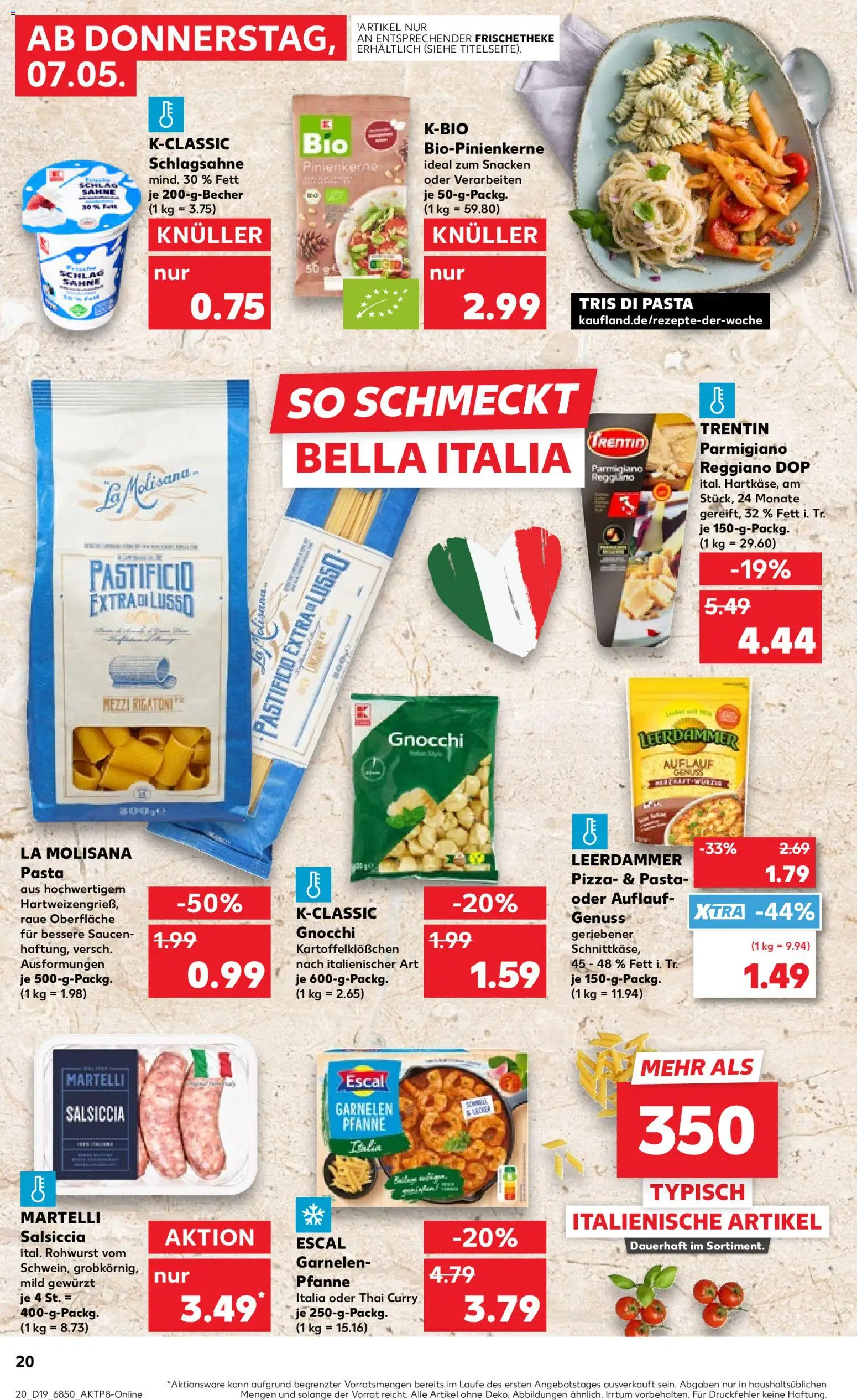 Kaufland Prospekt Speyer	 – gültig ab 07.05.2026 | Seite: 20 | Produkte: Schlagsahne, Leerdammer, Pizza, Sahne