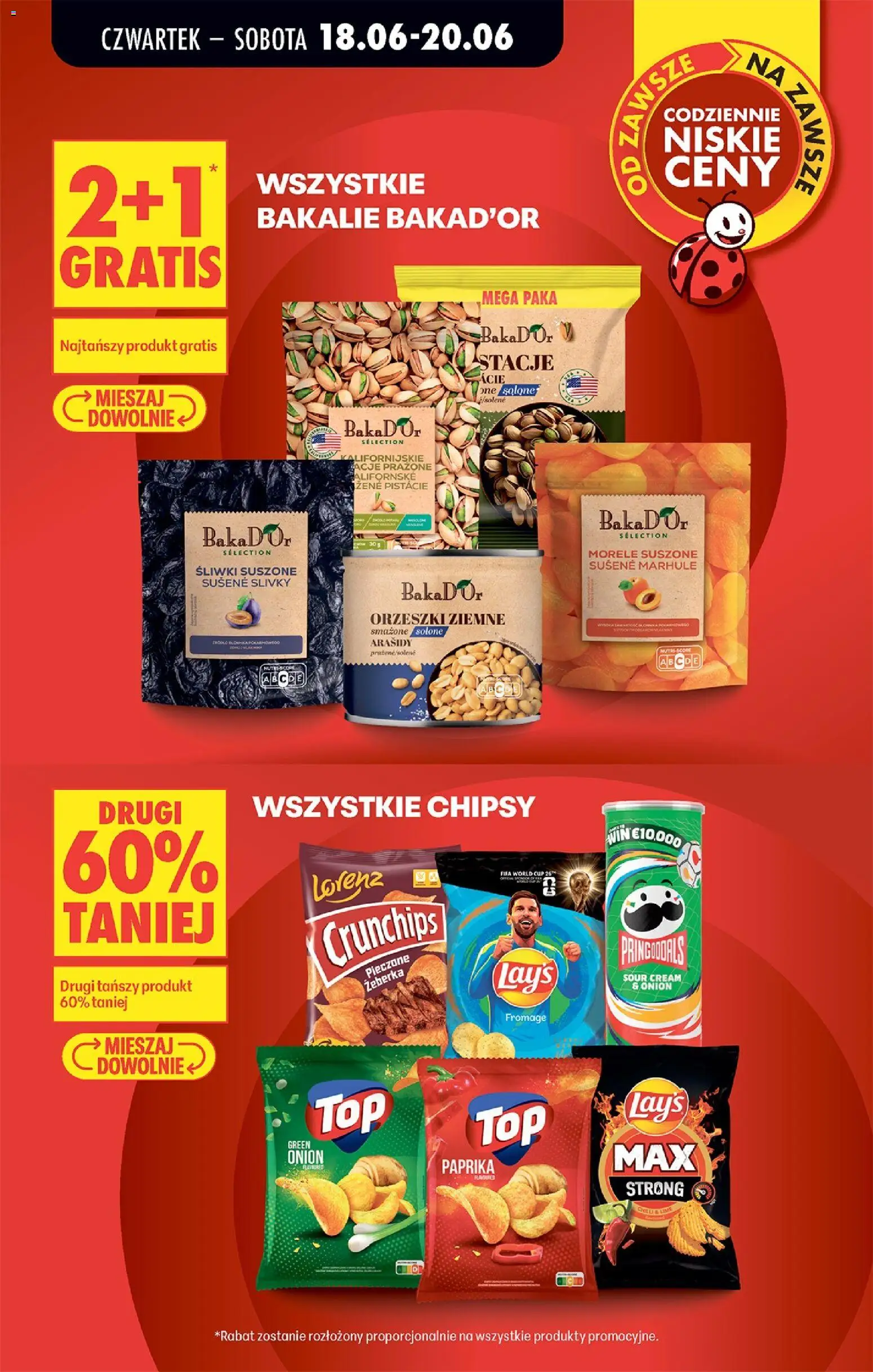 Biedronka gazetka od czwartku od 18.06.2026 | Strona: 15 | Produkty: Chili, Top, Chipsy, Orzeszki ziemne