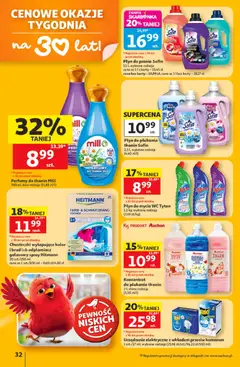 Pogląd oferty "Auchan gazetka - 30 Lat Hipermarket" - ważna od 11.06.2026 | Strona: 32 | Produkty: Karta, Perfumy, Chusteczki wyłapujące kolor, Odplamiacz