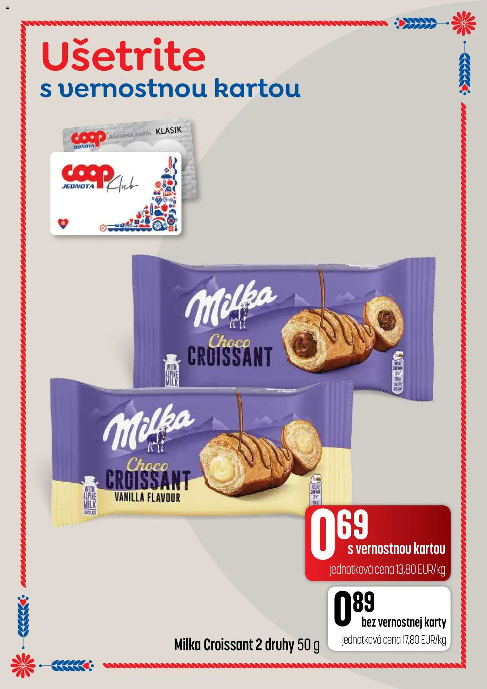 Nové COOP Jednota akcie – leták je platný od 02.07.2026 | Strana: 37 | Produkty: Croissant, Milka