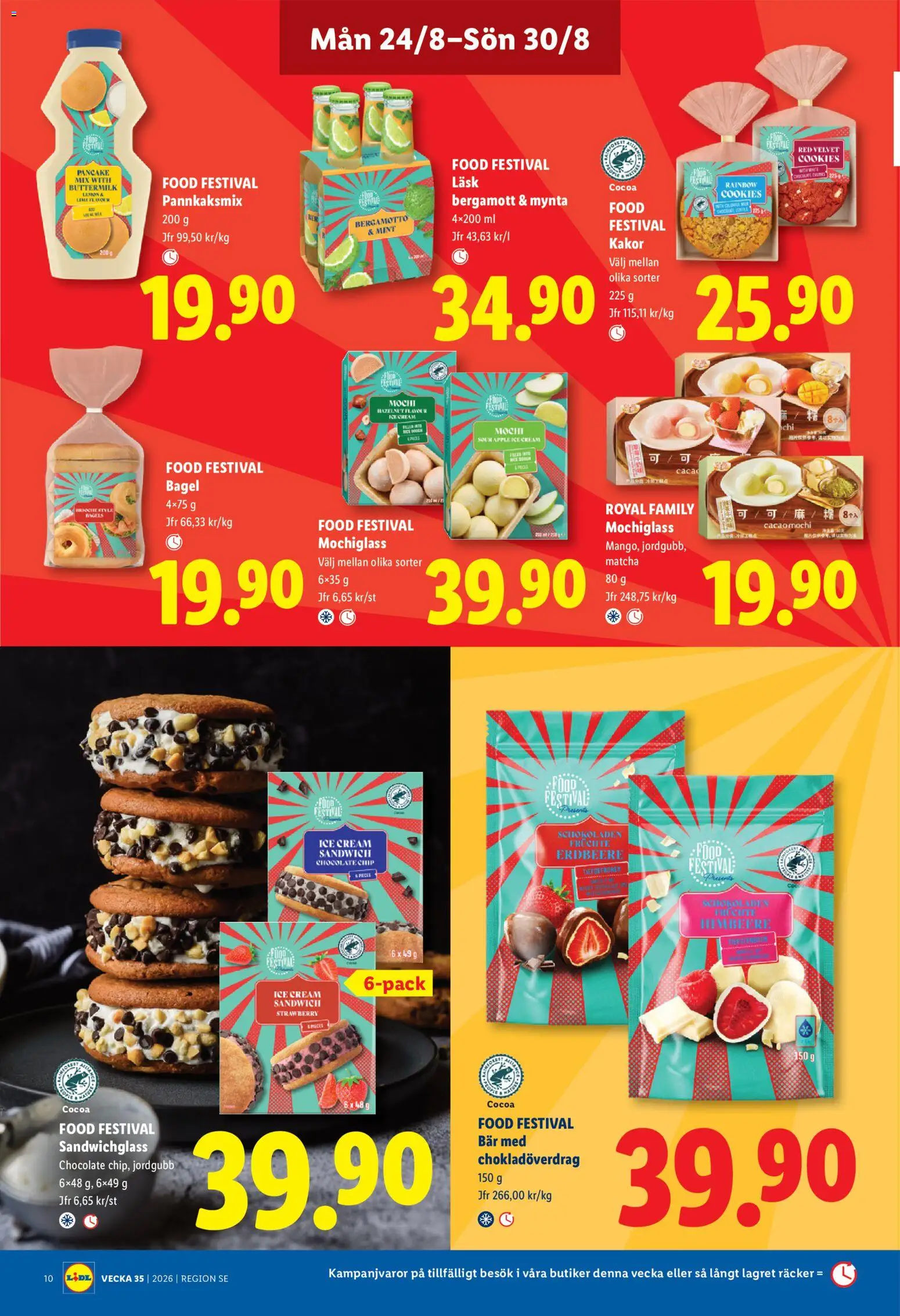 Lidl reklamblad aktuell från 24/08/2026 | Sida: 10 | Produkter: Mochi, Äpple, Matcha, Mynta