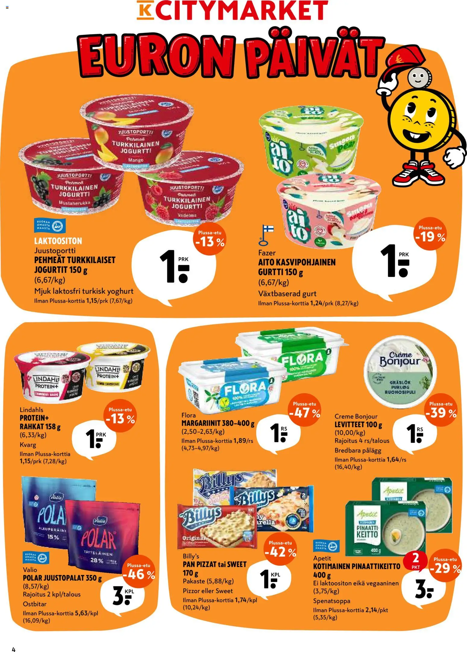 K-Citymarket tarjoukset – voimassa 08.06.2026 alkaen | Sivu: 4 | Tuotteet: Vadelma, Mango, Keitto, Jogurtti