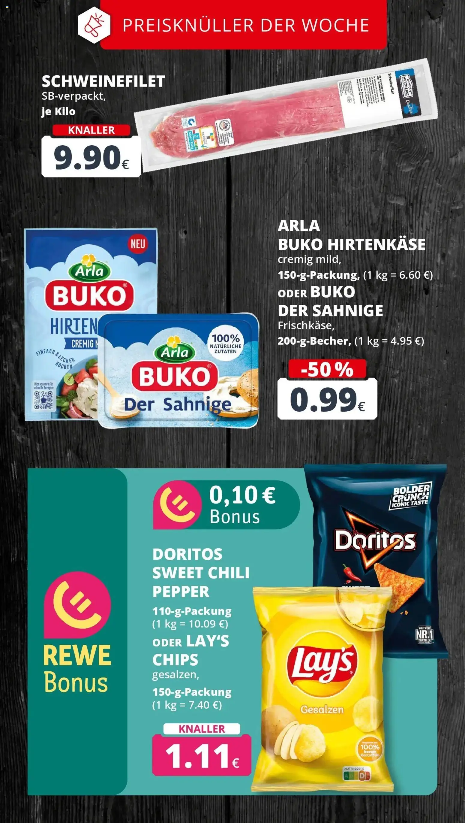 REWE Prospekt ab 10.08.2026 zum Blättern » Angebote | Seite: 3 | Produkte: Kartoffeln, Arla buko, Chili, Chips