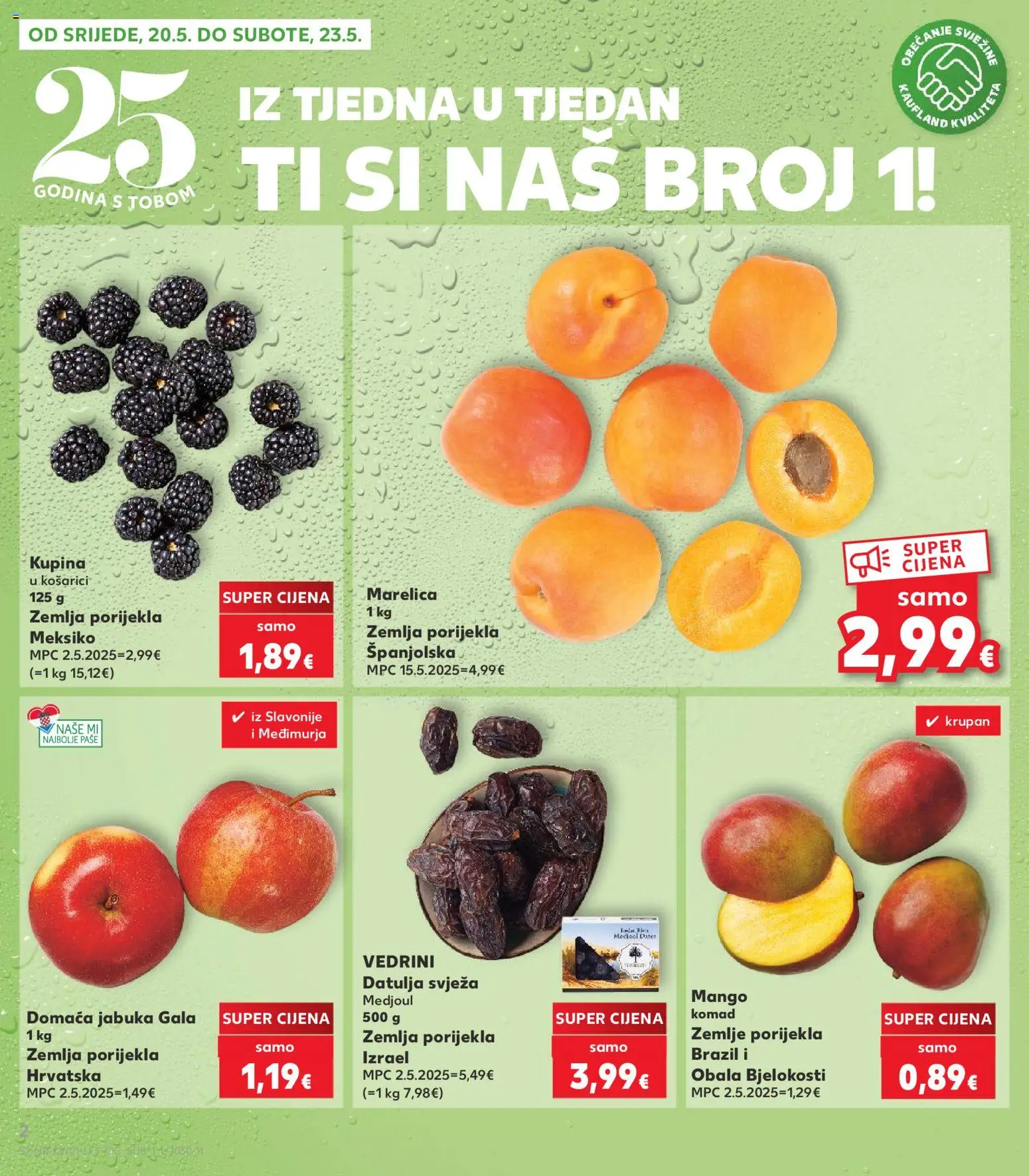 Kaufland katalog | vrijedi od 20.05.2026 | Stranica: 2 | Proizvodi: Mango, Datulja, Jabuka