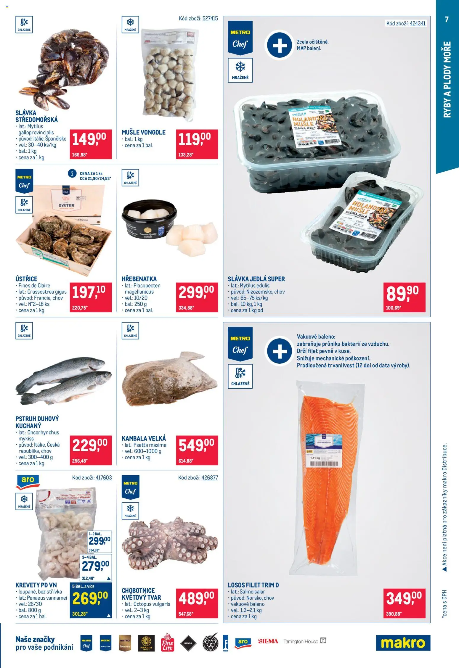 Makro leták - Gastronomie od 23.09.2026 | Strana: 7 | Produkty: Losos Filet, Ryby, Chobotnice, Losos