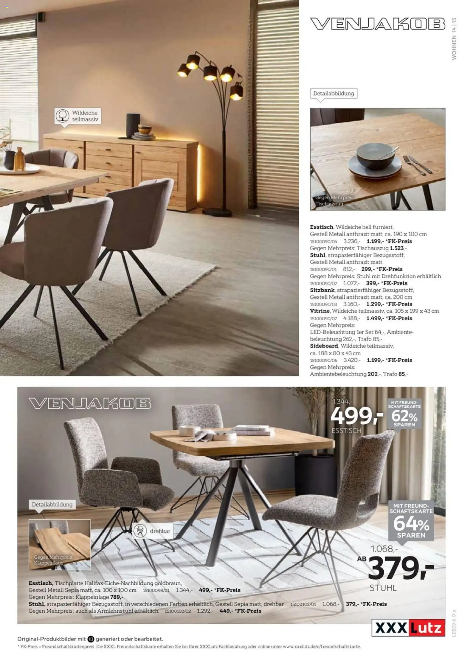 XXXLutz Last-Minute-Preis – gültig ab 19.09.2026 | Seite: 15 | Produkte: Esstisch, Stuhl