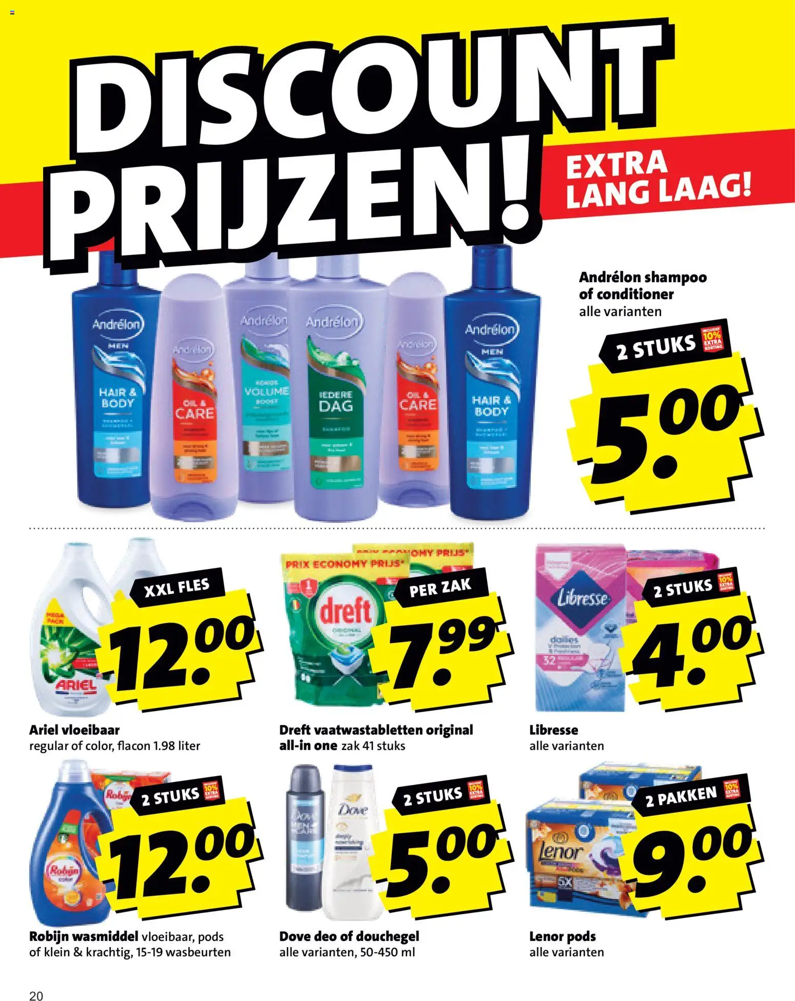 {H1} | Pagina: 20 | Producten: Wasmiddel, Robijn, Shampoo, Douchegel
