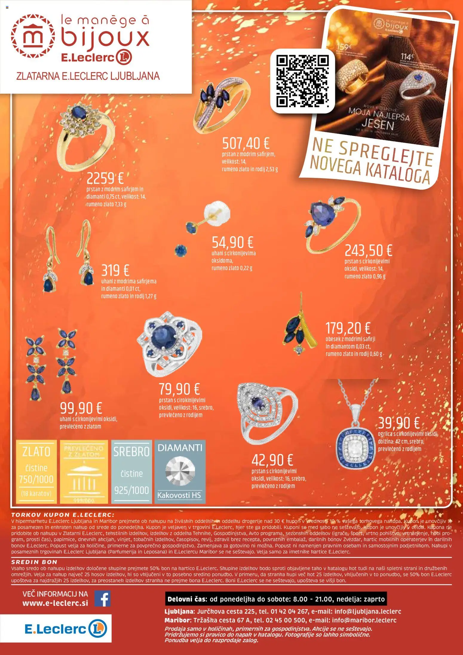 Novi E.leclerc katalog ponudbe – veljaven od 09.09.2026 | Stran: 48 | Izdelki: Med, Prstan, Uhani