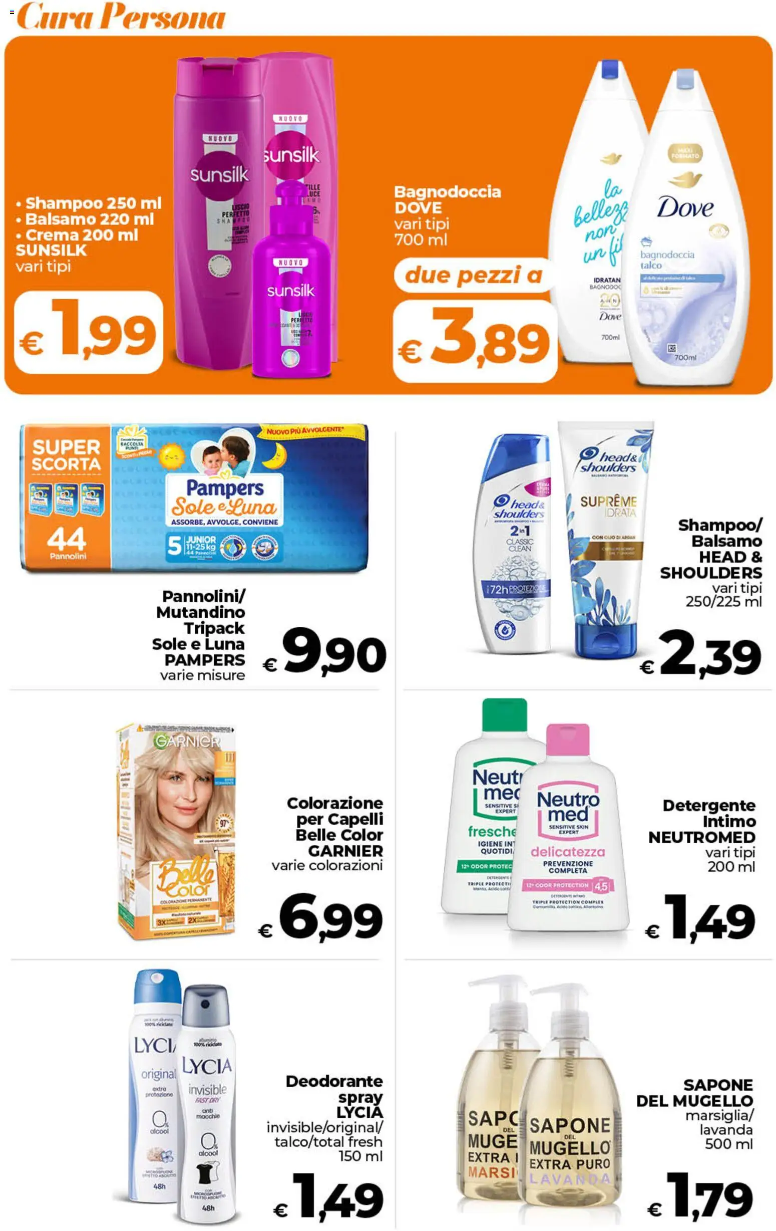 Volantino Ipercoop del 19.05.2026 | Pagina: 47 | Prodotti: Shampoo, Detergente, Intimo, Talco