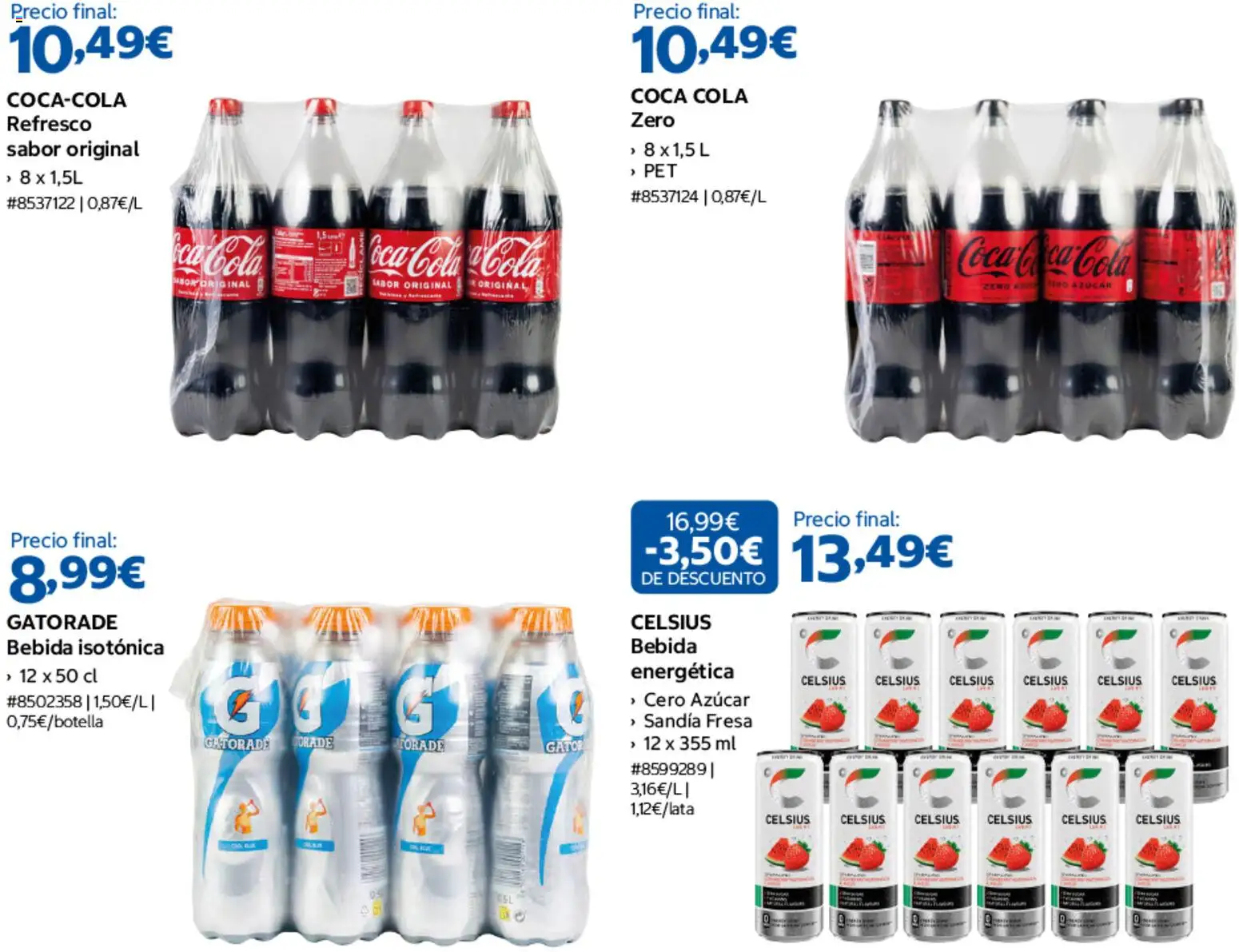 Costco Preparados para el gran evento │ válido desde el 08/09/2026 | Página: 8 | Productos: Bebida isotónica, Sandía, Azúcar