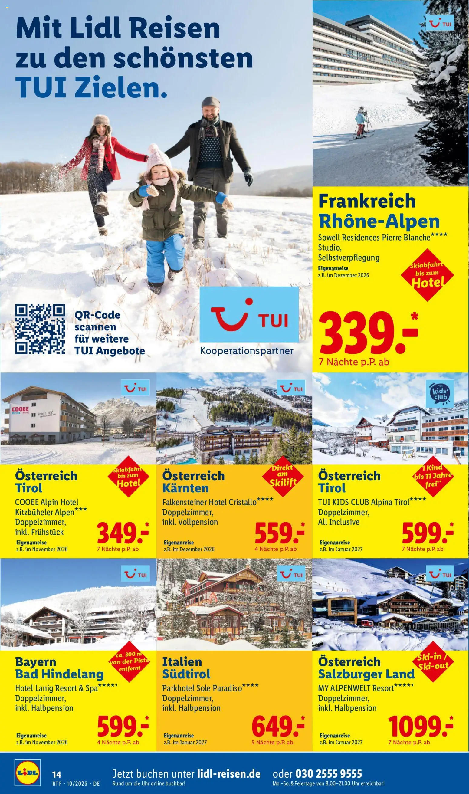 Lidl Reisen Oktober/November Reise-Highlights – gültig ab 14.10.2026 | Seite: 14 | Produkte: Bad, Uhr