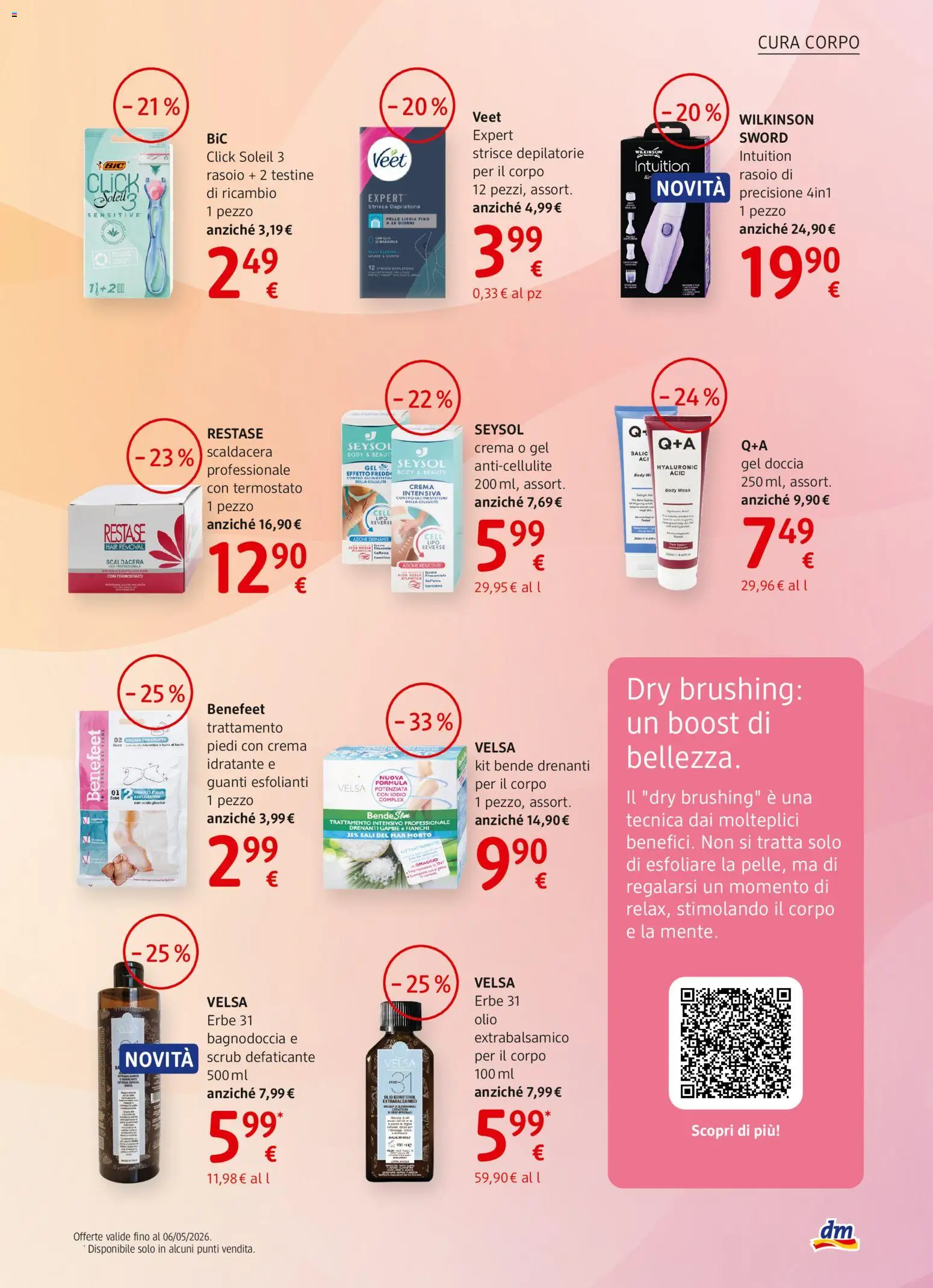 Volantino dm drogerie markt del 16.04.2026 | Pagina: 5 | Prodotti: Crema, Rasoio, Scrub, Doccia