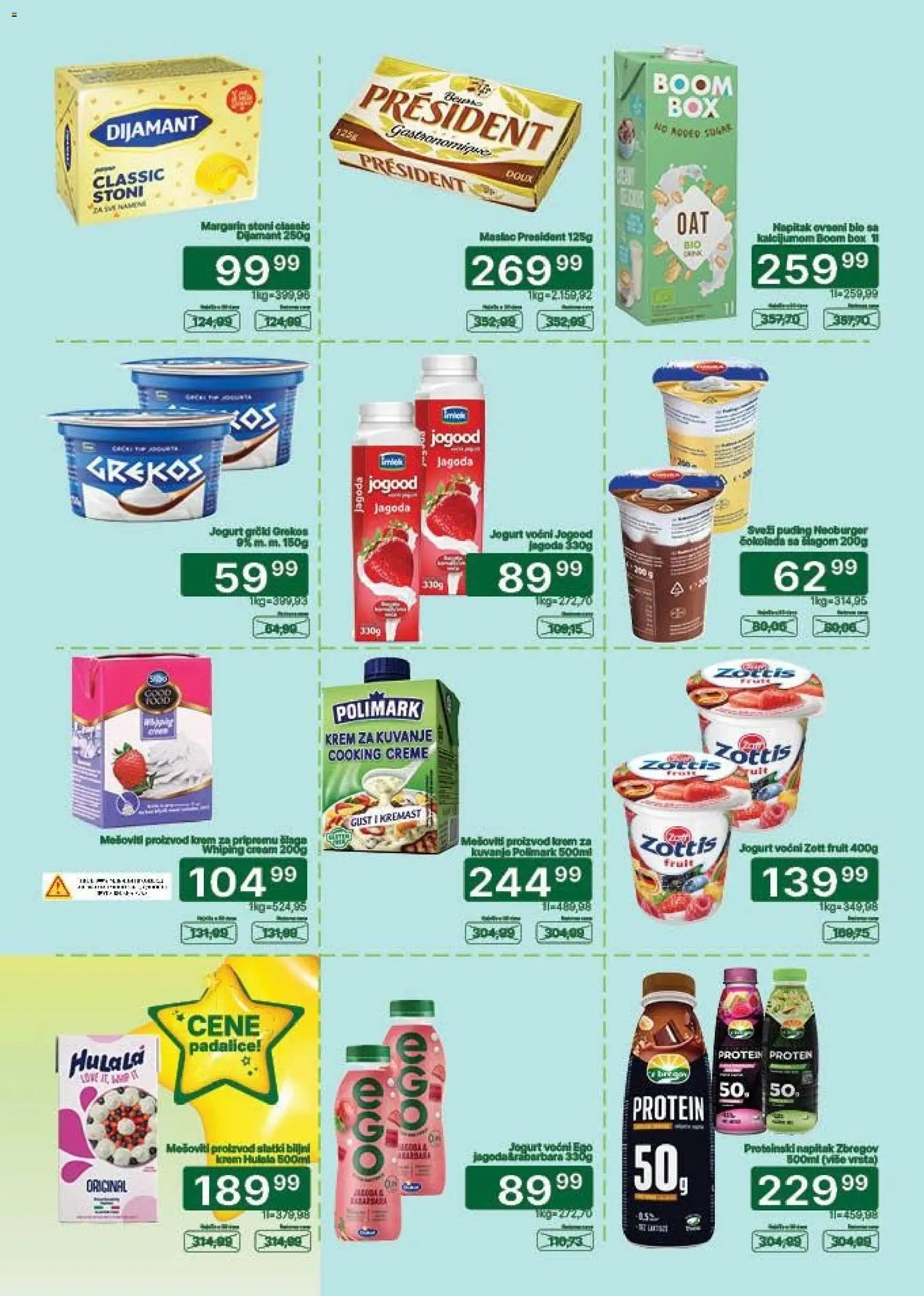 Univerexport katalog - važi od 01.09.2026 | Strana: 8 | Proizvode: Maslac, Protein, Margarin, Krem