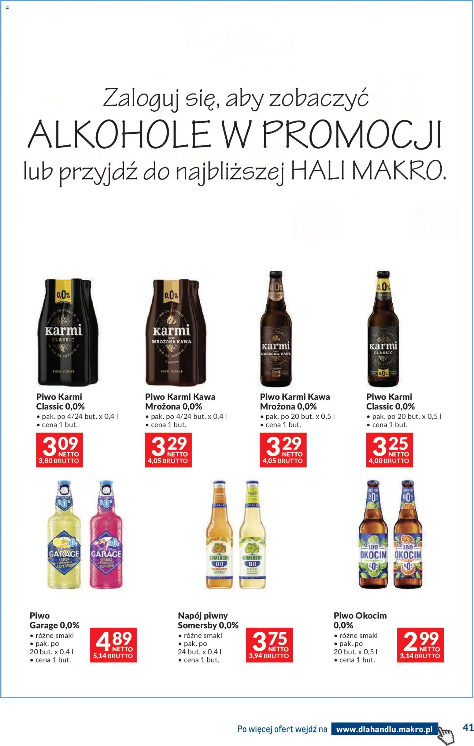 Makro gazetka - Dystrybucja do sklepów od 04.08.2026 | Strona: 41 | Produkty: Kawa, Piwo, Somersby