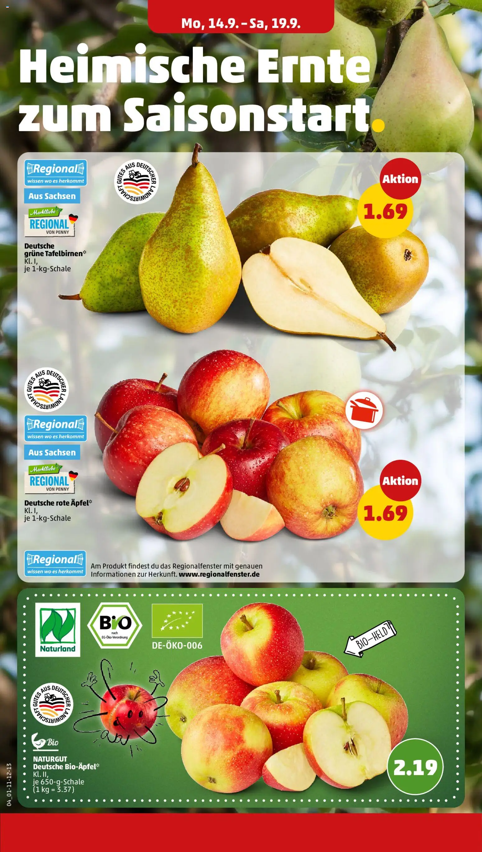 Penny Prospekt – gültig ab 14.09.2026 | Seite: 6 | Produkte: Äpfel