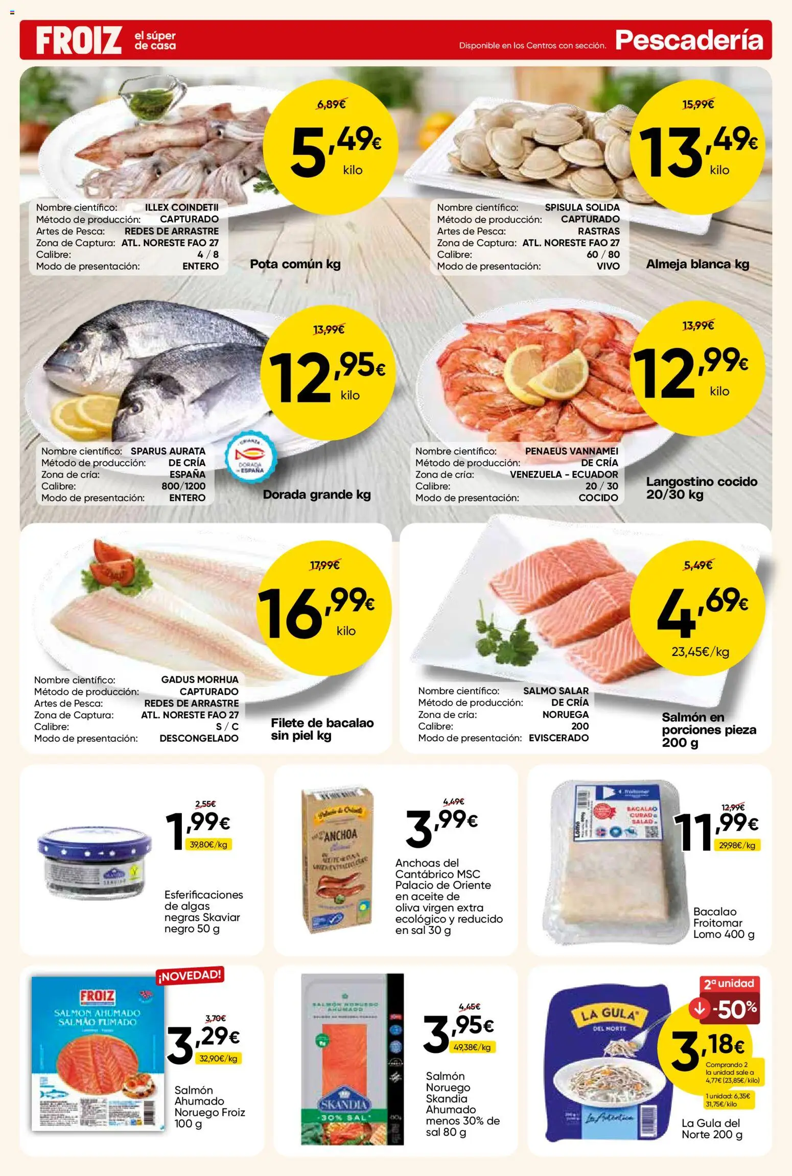 Froiz folleto │ válido desde el 30/09/2026 | Página: 5 | Productos: Anchoas, Lomo, Aceite de oliva, Salmón ahumado