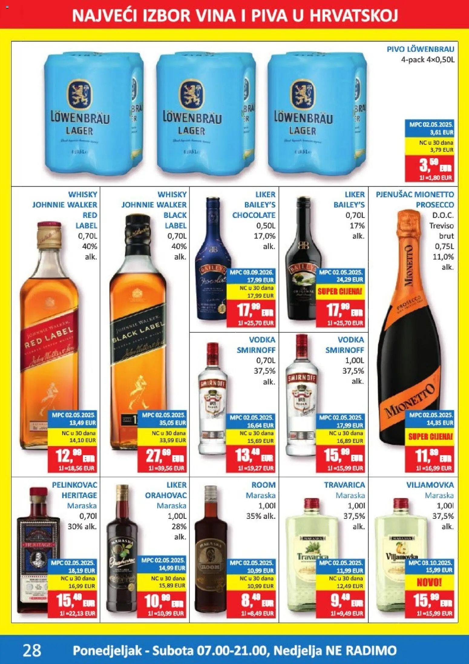 Vrutak katalog | vrijedi od 14.09.2026 | Stranica: 28 | Proizvodi: Red Label, Pelinkovac, Pivo, Lager