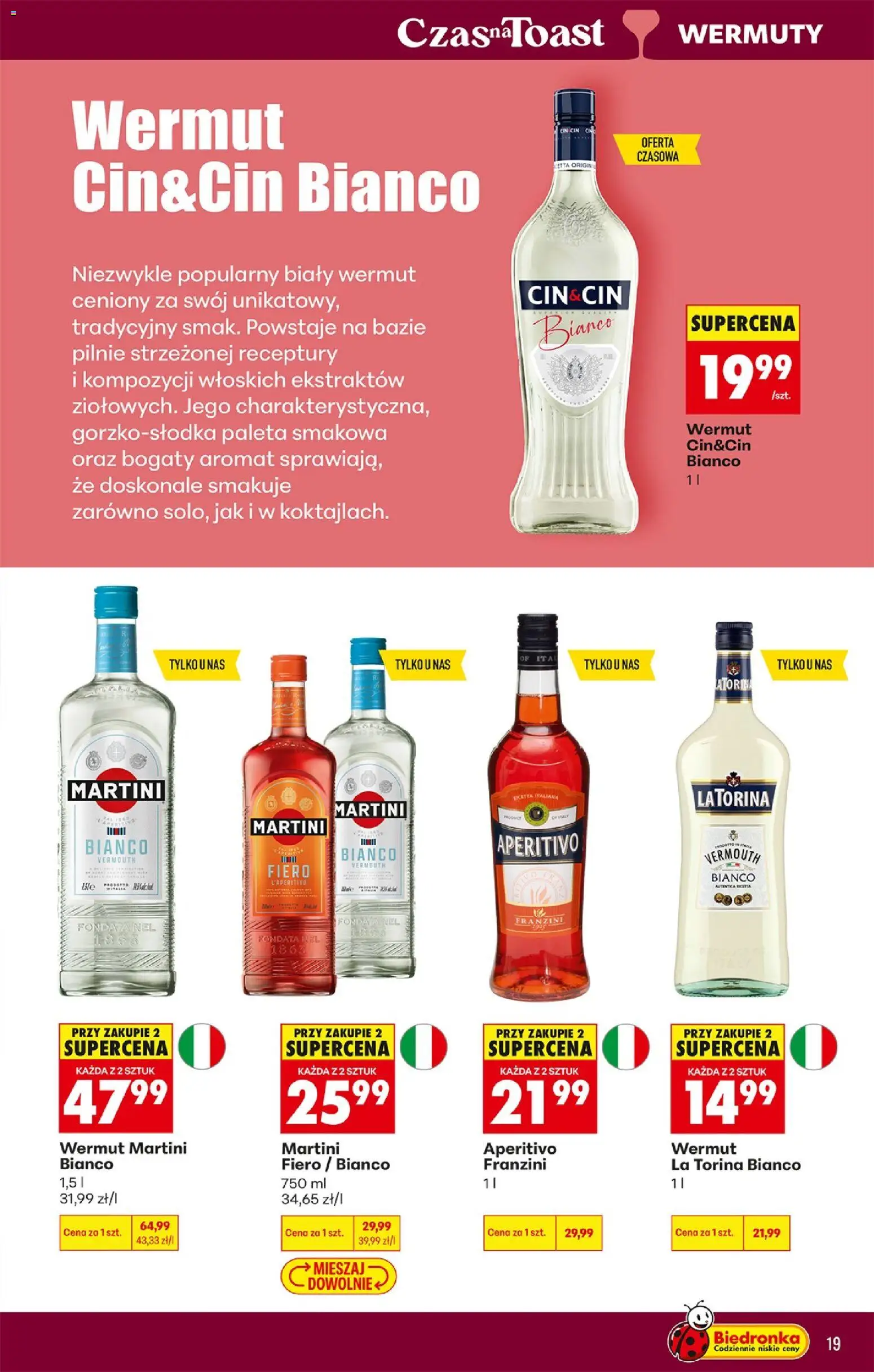 Biedronka Polsko leták - Czas na toast od 15.06.2026 | Strana: 21 | Produkty: Martini, Vermouth, Aperitivo
