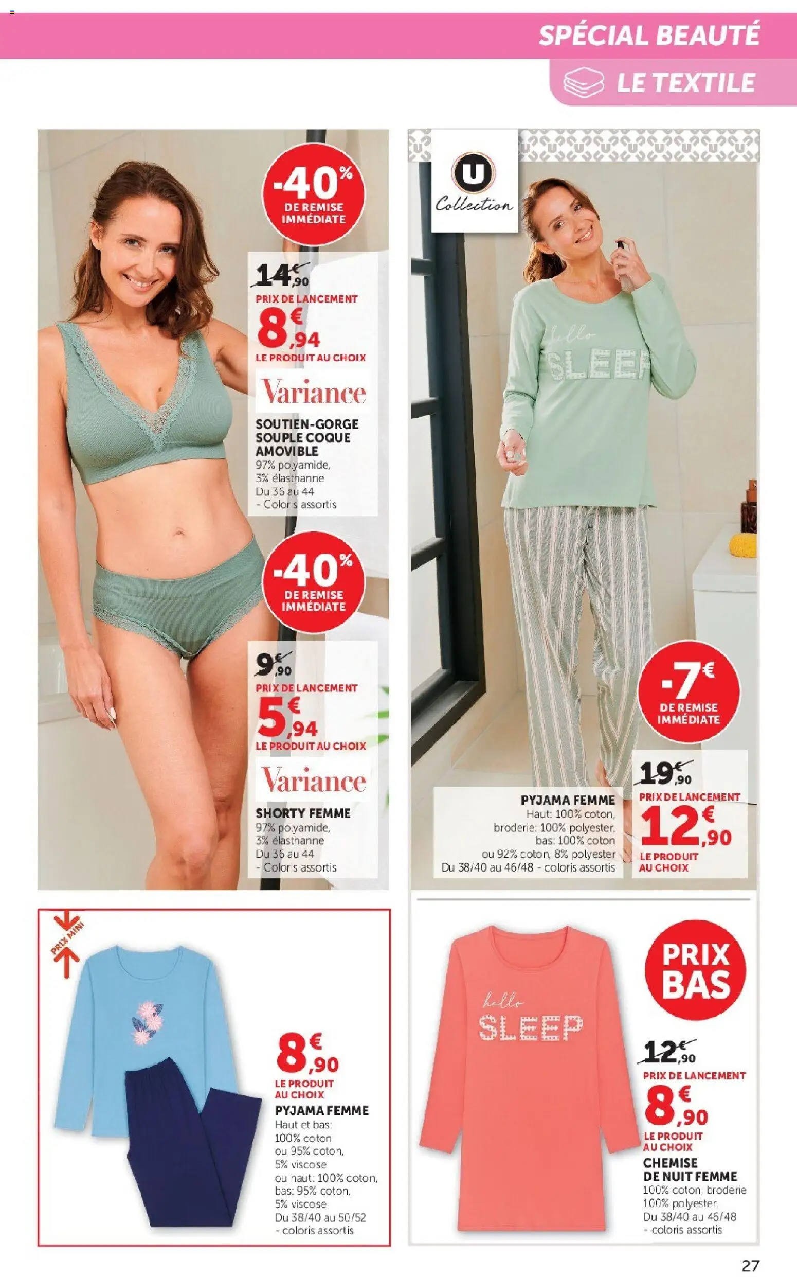 {H1} | Page: 27 | Produits: Coton, Pyjama femme, Chemise, Pyjama