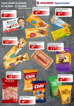 Ofertele Unicarm valabile de la 01.10.2026 | Pagină: 9 | Produse: Napolitane, Ciocolată, Mere, Fructe