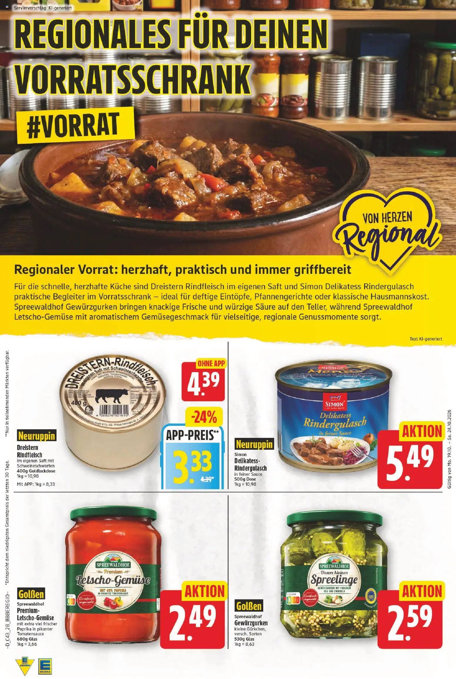 E center Prospekt – gültig ab 19.10.2026 | Seite: 28 | Produkte: Küche, Zwiebeln, Paprika, Saft
