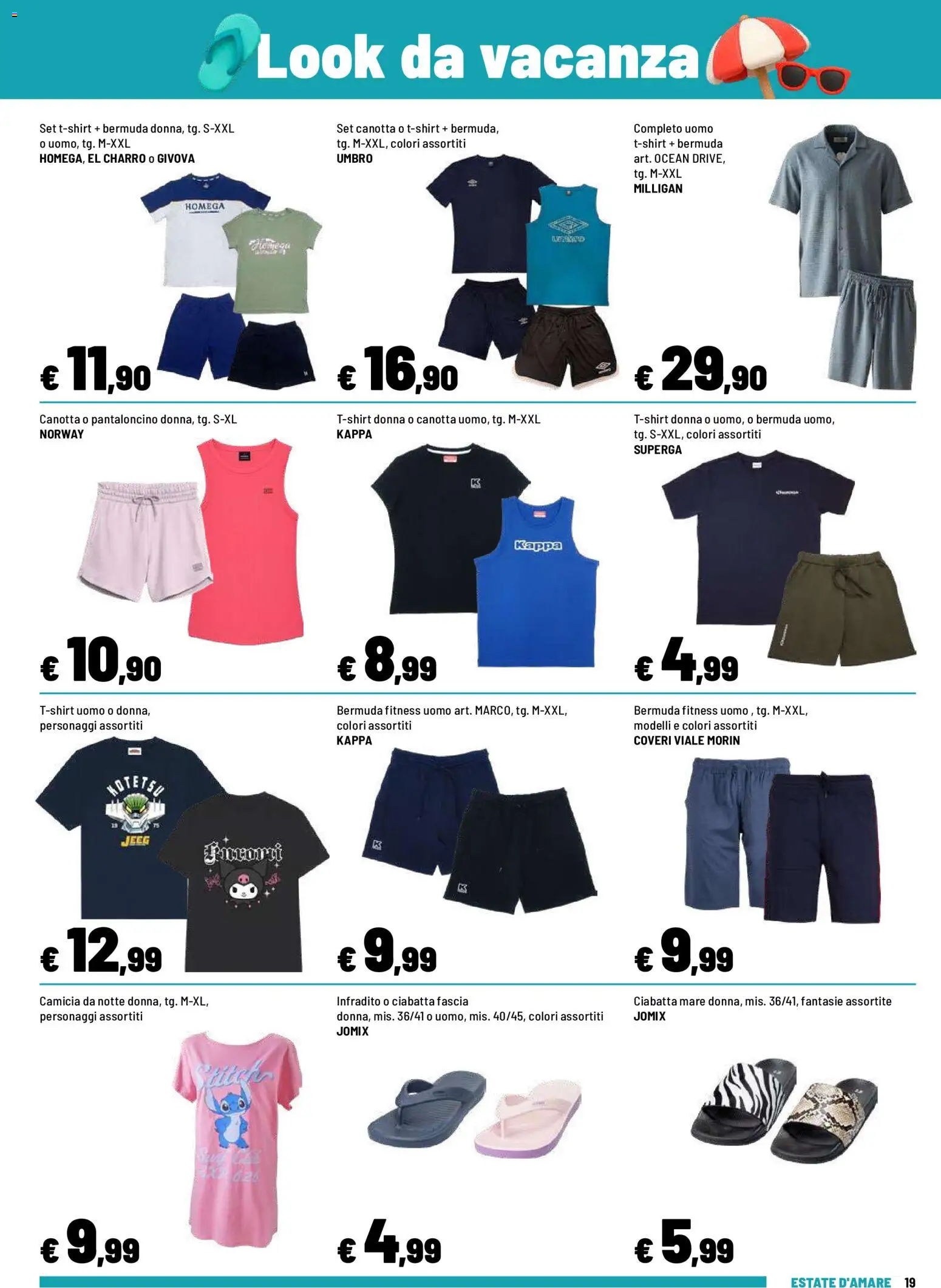 Volantino Iper del 08.06.2026 | Pagina: 19 | Prodotti: Camicia, Canotta, Infradito, Bermuda