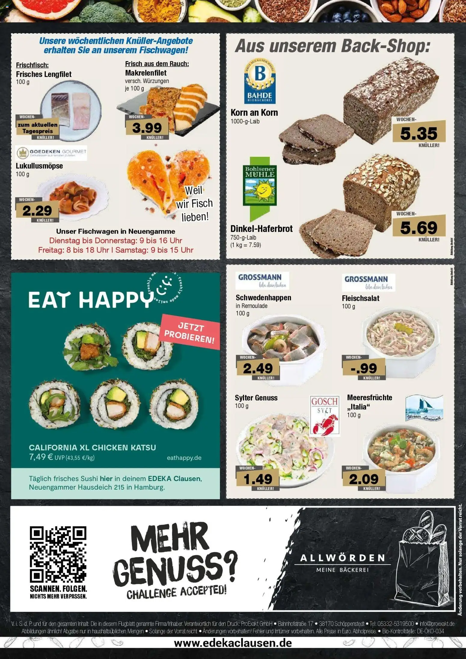 Edeka Prospekt Hamburg (ab 19.10.2026) » Angebote Online | Seite: 8 | Produkte: Bäckerei, Fisch, Meeresfrüchte, Uhr
