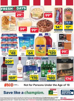 Pick n Pay specials catalogue – valid from 30/07/2026 | Page: 2 | Products: Juice, Beer, Griller, Bacon