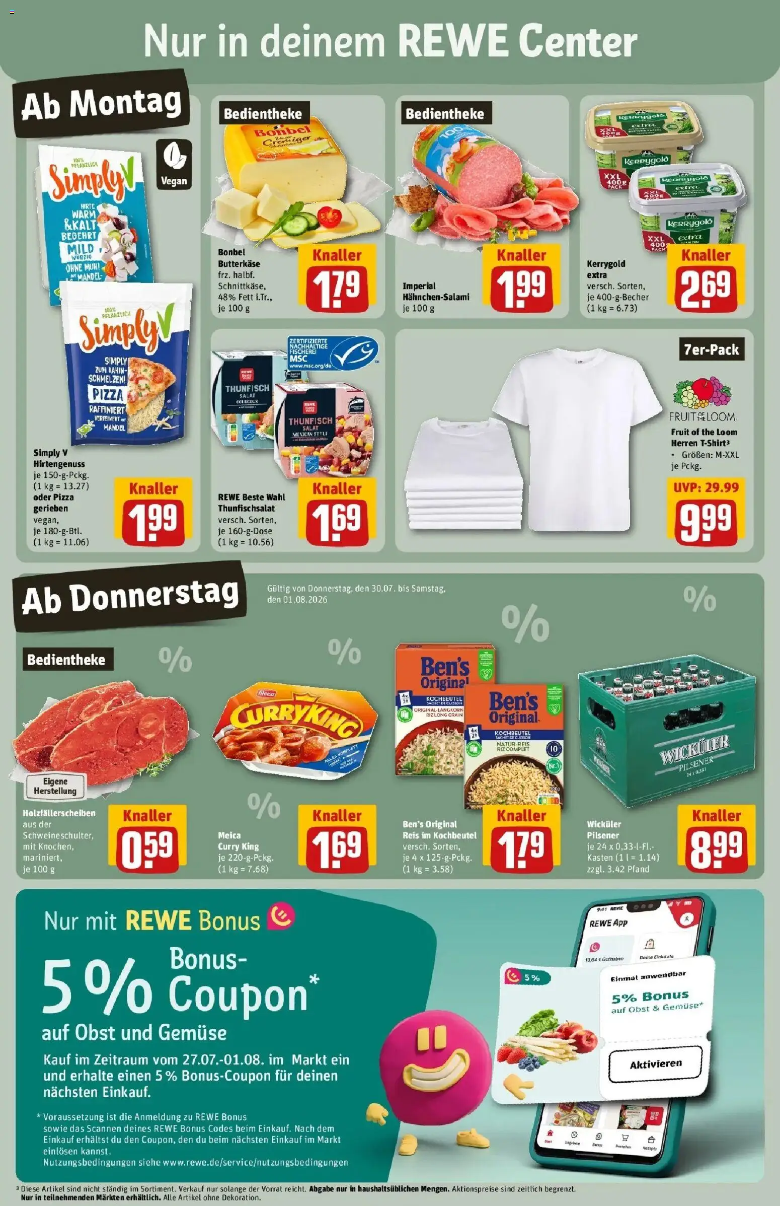 Rewe Prospekt Laatzen – gültig ab 27.07.2026 | Seite: 3 | Produkte: Thunfisch, Gemüse, Obst, Reis