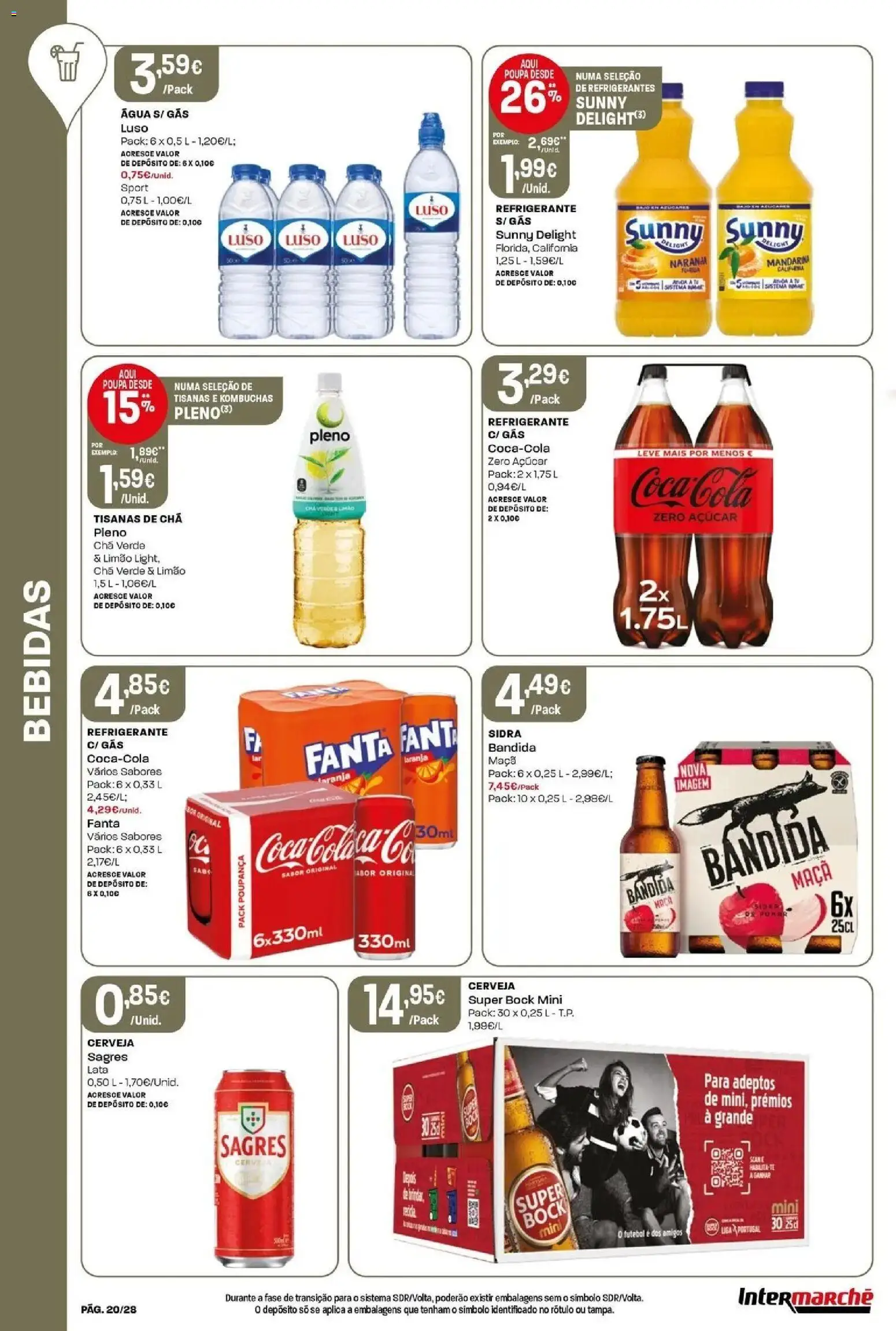 Intermarché - Isto é que são preços BAIXOS │ válido de 04/06/2026 | Página: 20 | Produtos: Refrigerante, Super bock, Maça, Cerveja