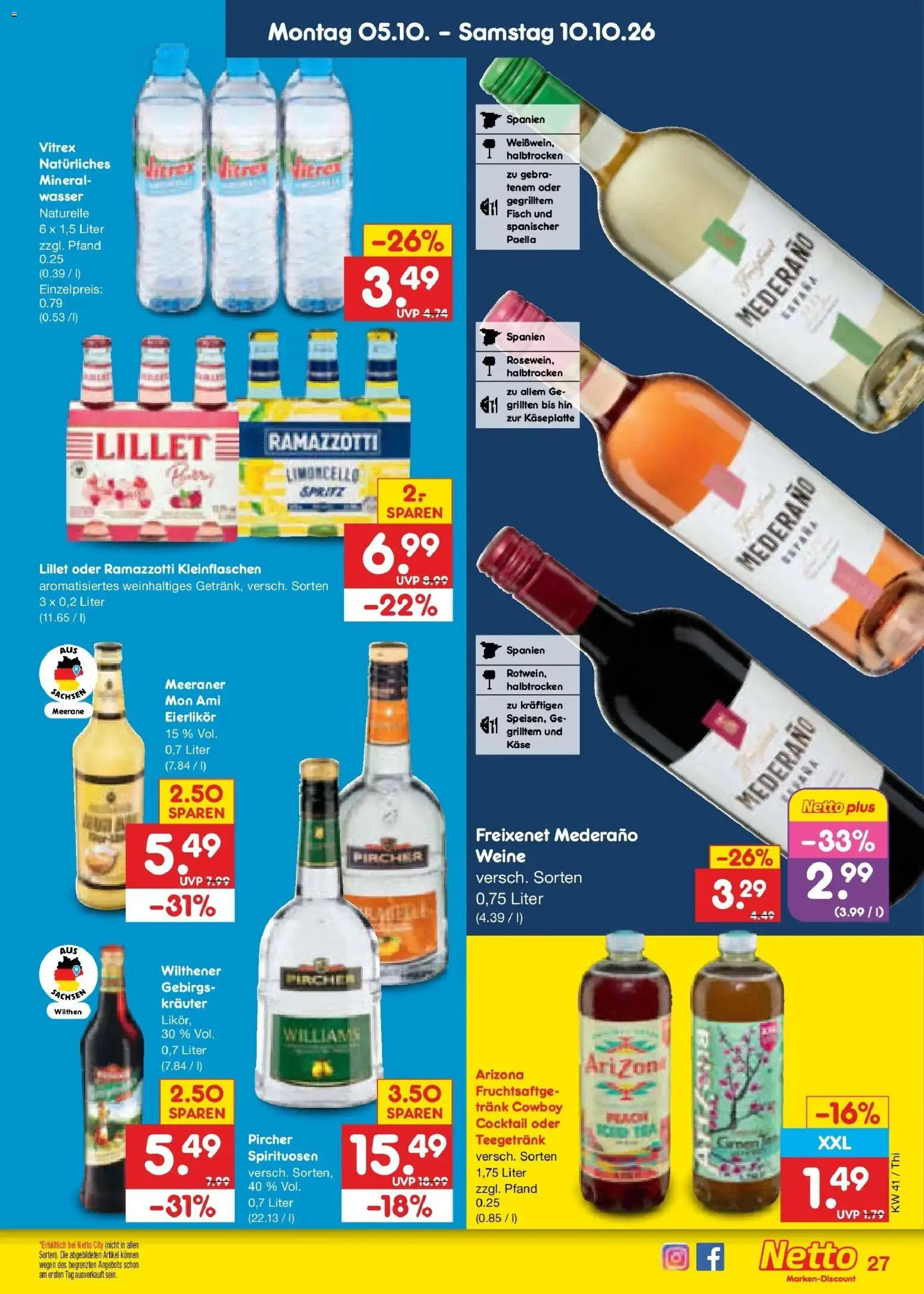 Netto Marken-Discount Prospekt Pirna – gültig ab 05.10.2026 | Seite: 31 | Produkte: Freixenet, Freixenet mederano, Lillet, Limoncello