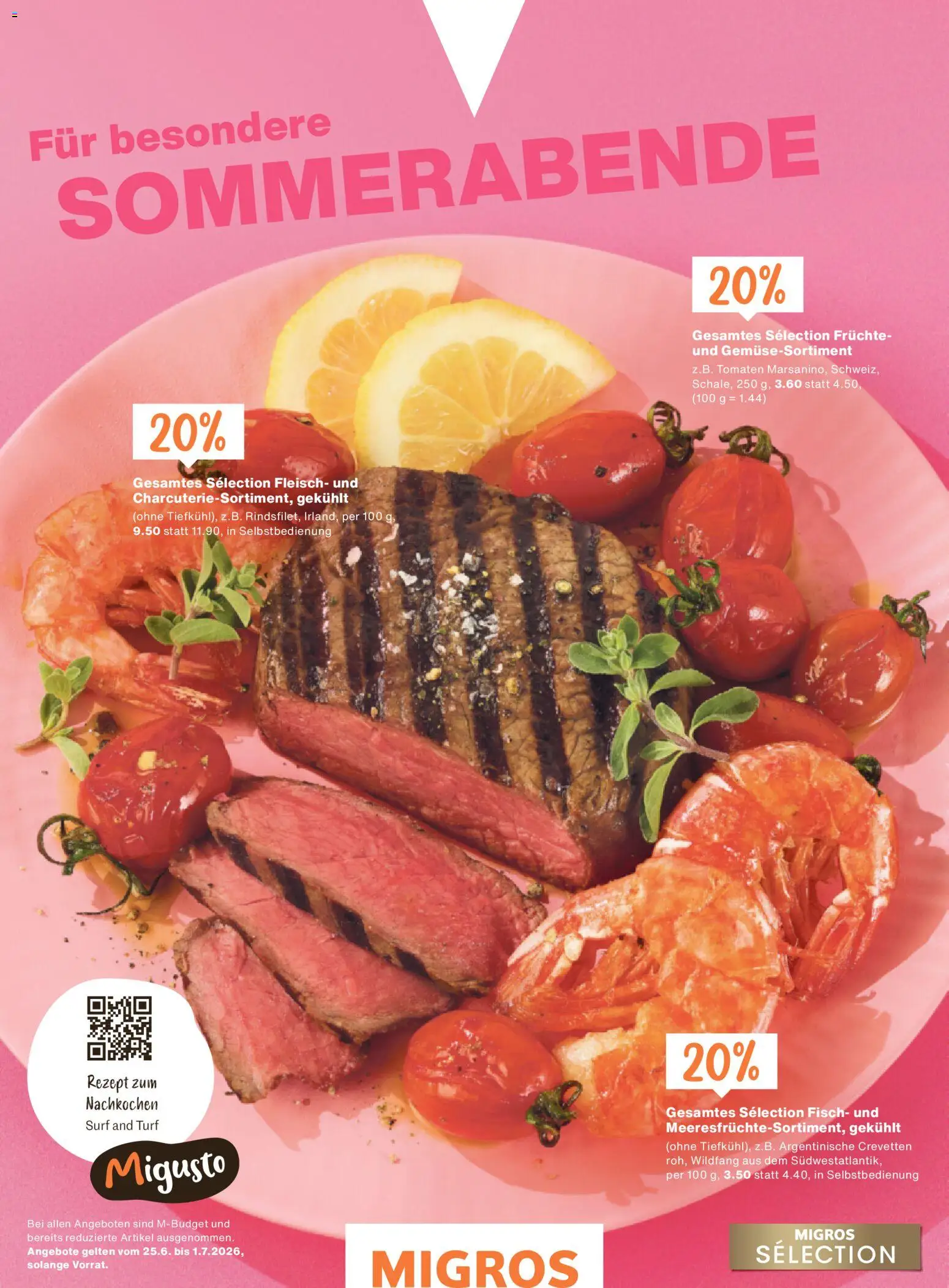 Migros aktionen Magazin – gültig ab 24.06.2026 | Seite: 6 | Produkte: Tomaten, Fisch, Früchte
