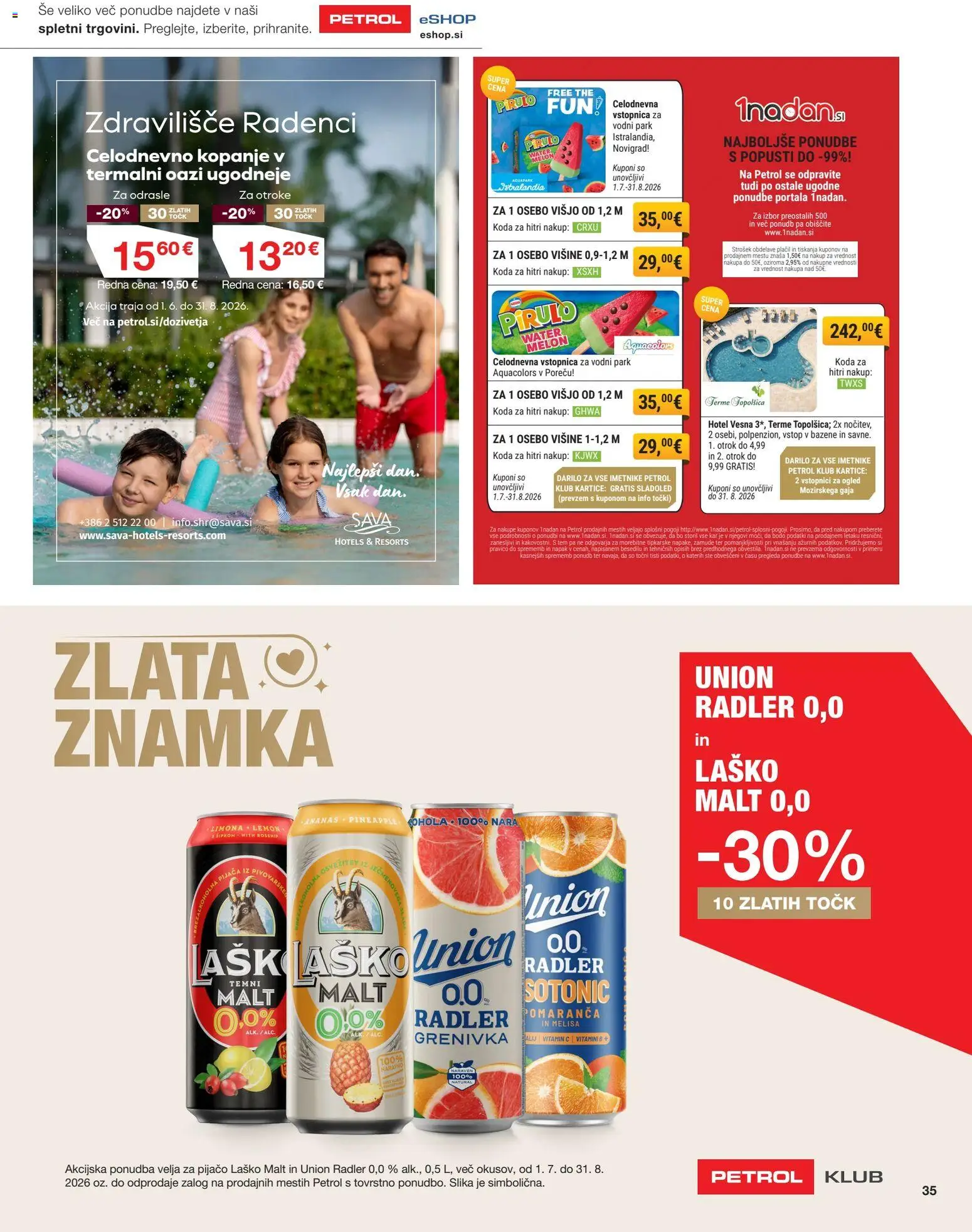 Novi Petrol katalog ponudbe – veljaven od 02.07.2026 | Stran: 39 | Izdelki: Radler, Sladoled, Grenivka, Limona