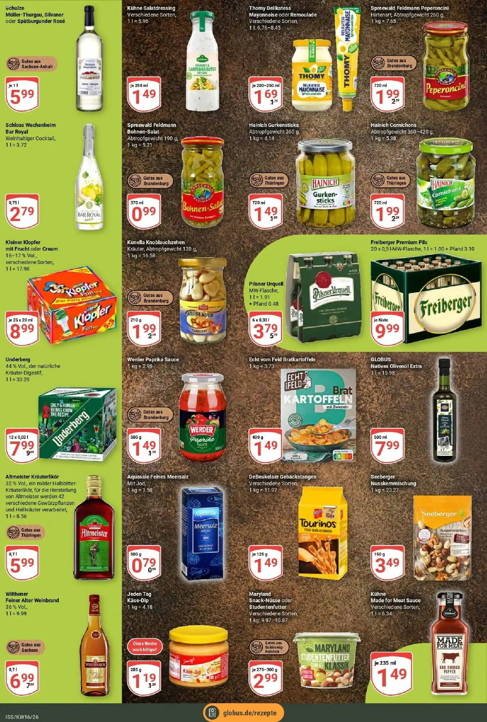 Globus Prospekt Isserstedt	 – gültig ab 12.04.2026 | Seite: 18 | Produkte: Pils, Zwiebeln, Pilsner urquell, Underberg