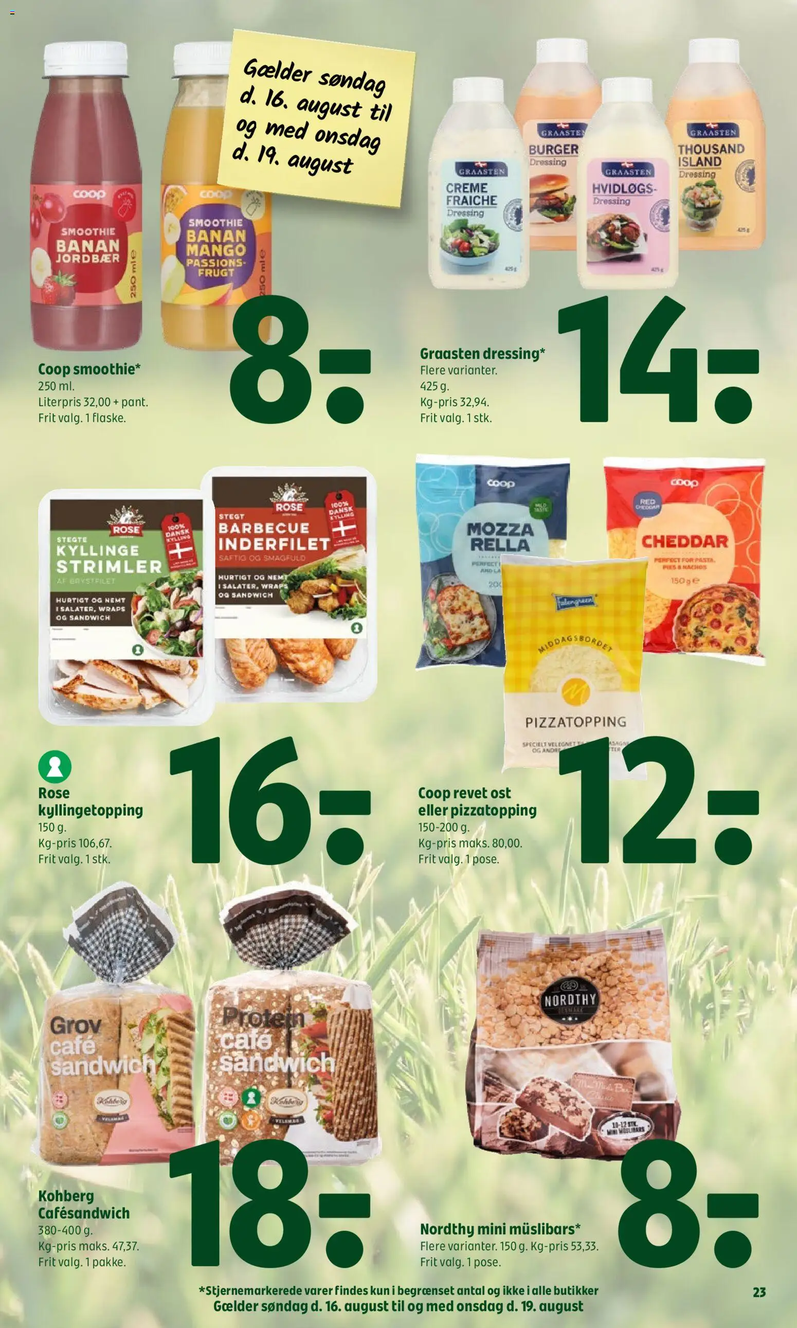 Coop 365 tilbudsavis – gyldig fra 13/08/2026 | Side: 29 | Produkter: Mango, Ost, Jordbær, Dressing