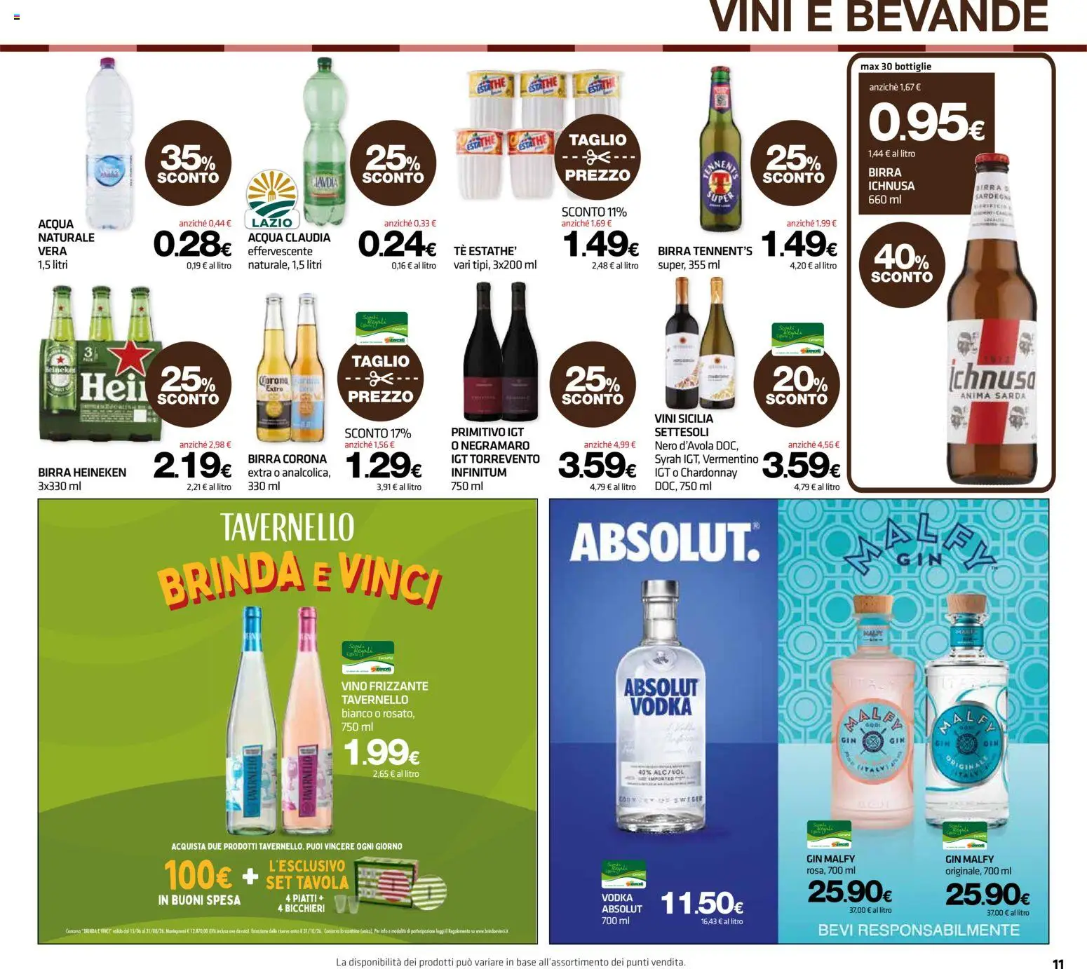 Volantino Superconti del 13/08/2026 | Pagina: 11 | Prodotti: Tennent's, Acqua, Taglio, Birra Corona