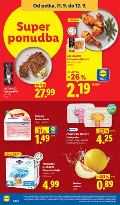 Lidl katalog akcije – veljaven od 10.09.2026 | Stran: 32 | Izdelki: Melona, Zar, Kos, Mleko