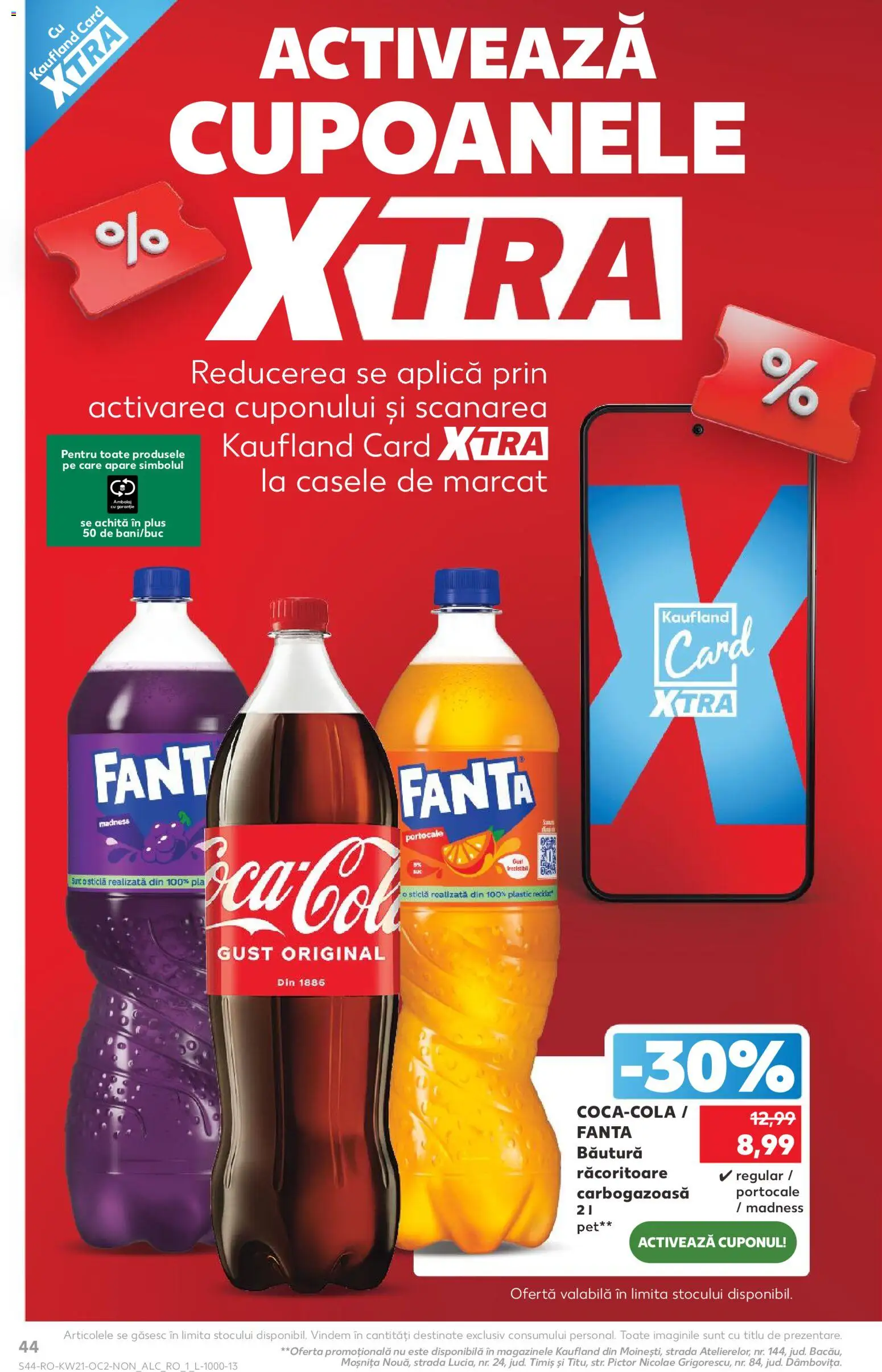 Kaufland RO akciós ujság - amely érvényes a következő dátumtól: 20.05.2026 | Oldal: 44 | Termékek: Fanta