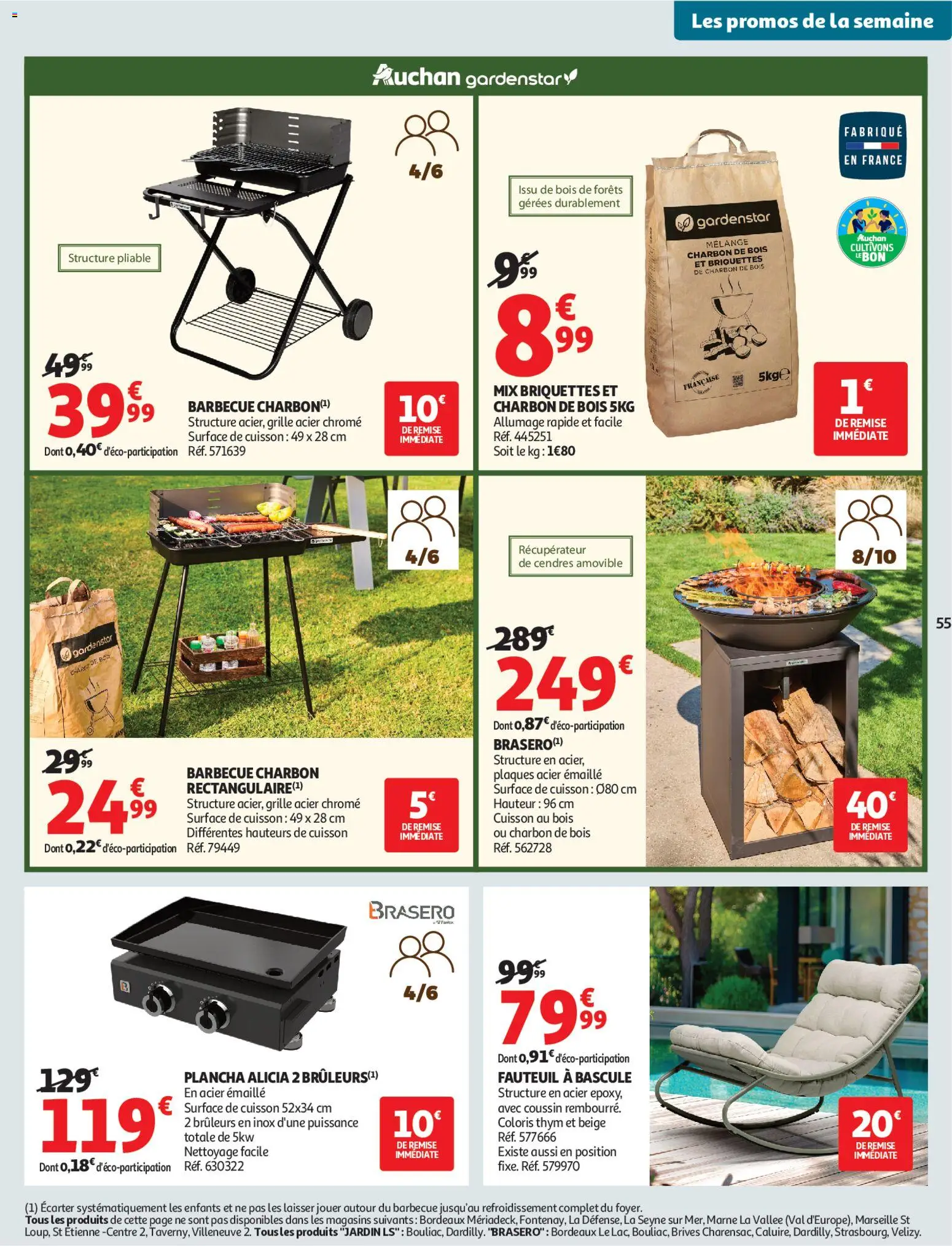{H1} | Page: 57 | Produits: Plancha, Brasero, Barbecue charbon, Fauteuil