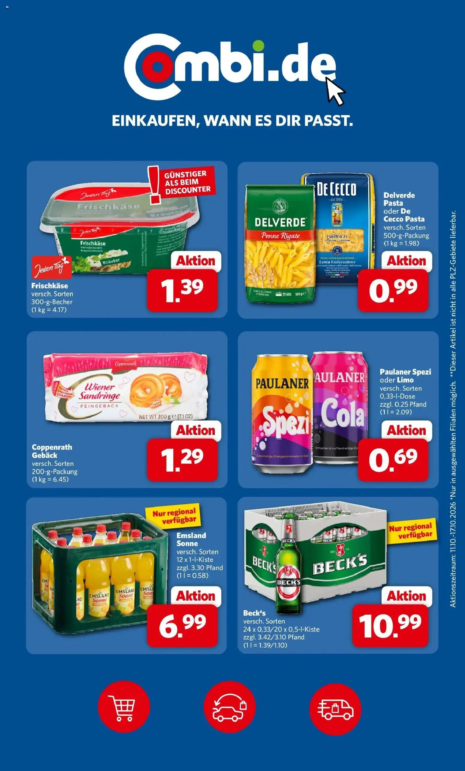 Combi Prospekt Twistringen (ab 12.10.2026) zum Blättern | Seite: 29 | Produkte: Cola, Paulaner spezi, Pasta, Paulaner