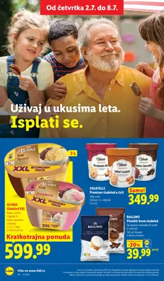 ALOMA Sladoled XXL Kakao, vanila i jagoda ili kakao, karamela i banana, ALOMA Sladoled XXL Kakao, vanila i jagoda ili kakao, karamela i banana - pregled Lidl kataloga - važi od 02.07.2026 | Strana: 42